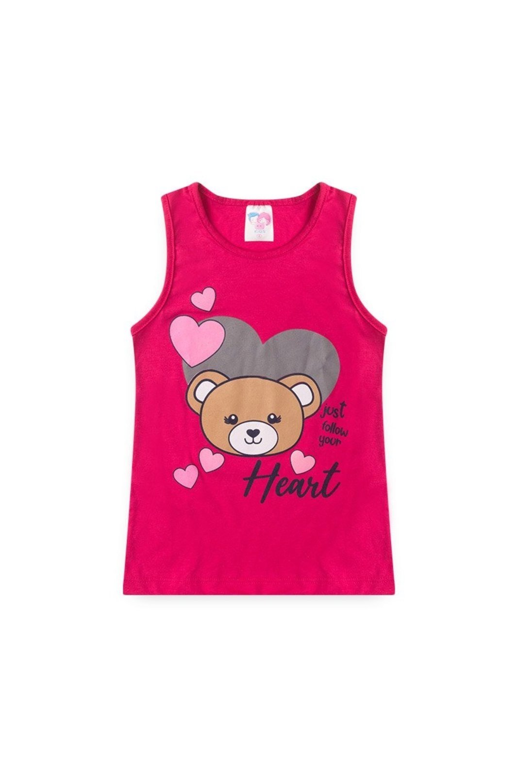 Infantil – Conjunto para Menina Regata e Shorts Urso – KK
