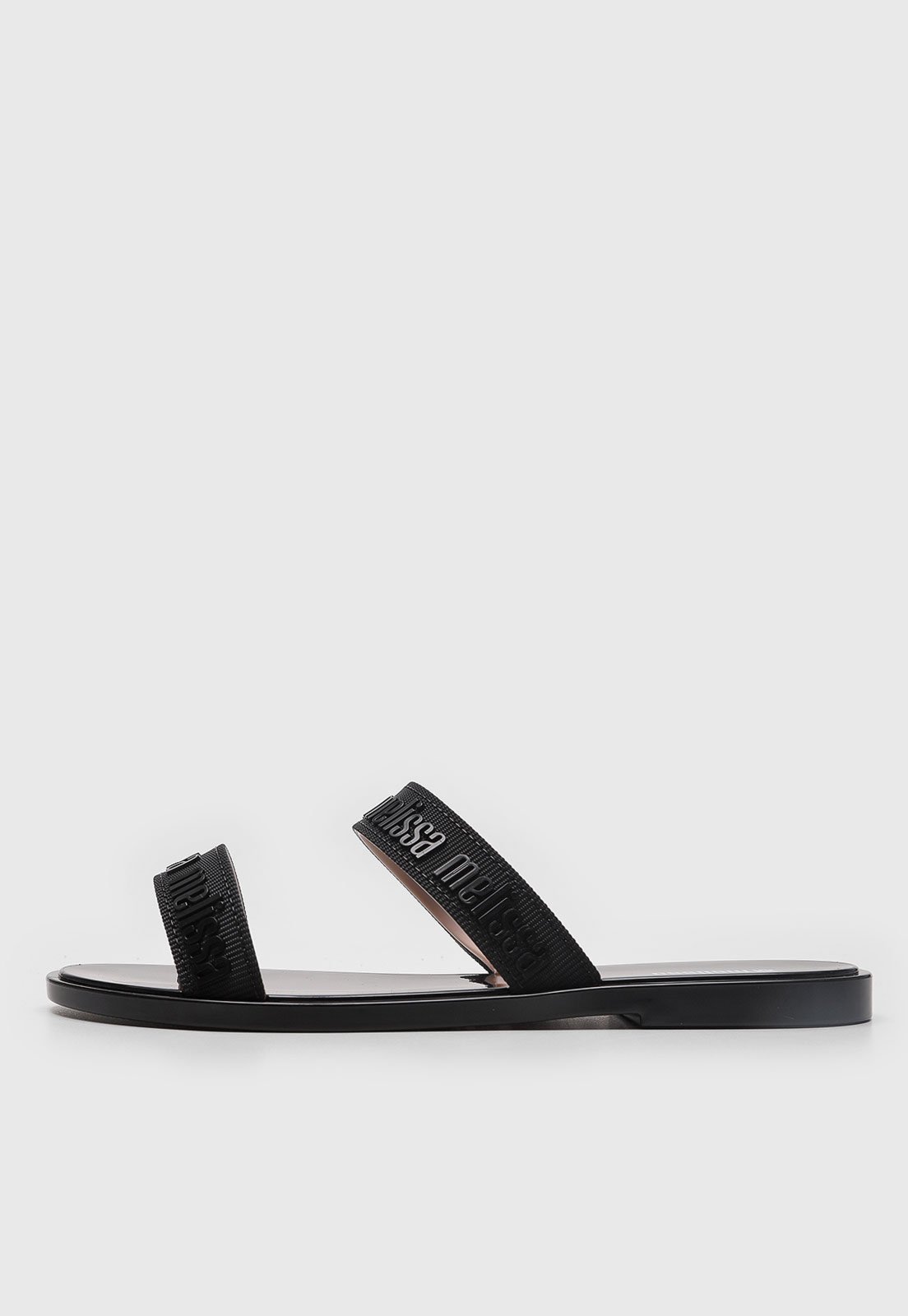 Rasteira Feminina Melissa Logo Preta