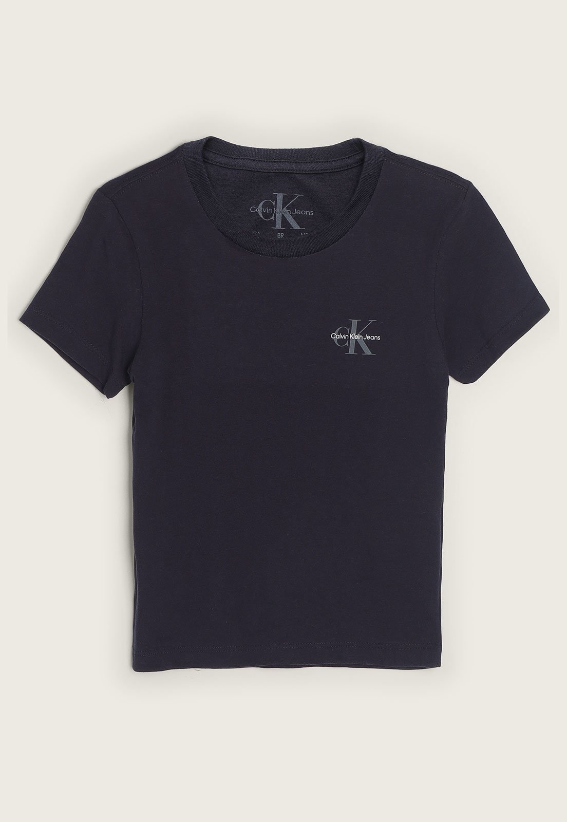 Infantil – Camiseta Calvin Klein Logo Azul-Marinho