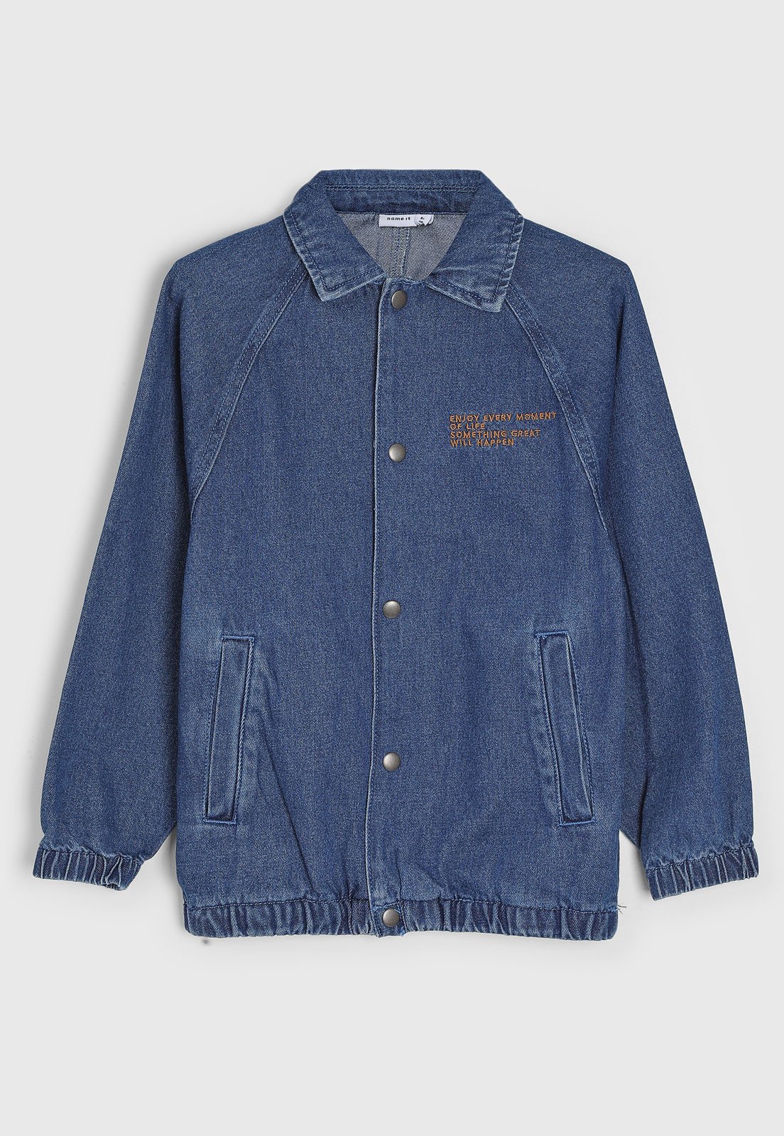 Infantil – Casaco Jeans Name It Botão Azul