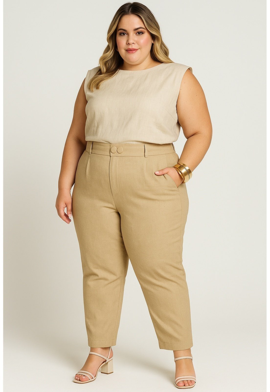 Calça Rudély Plus Bege
