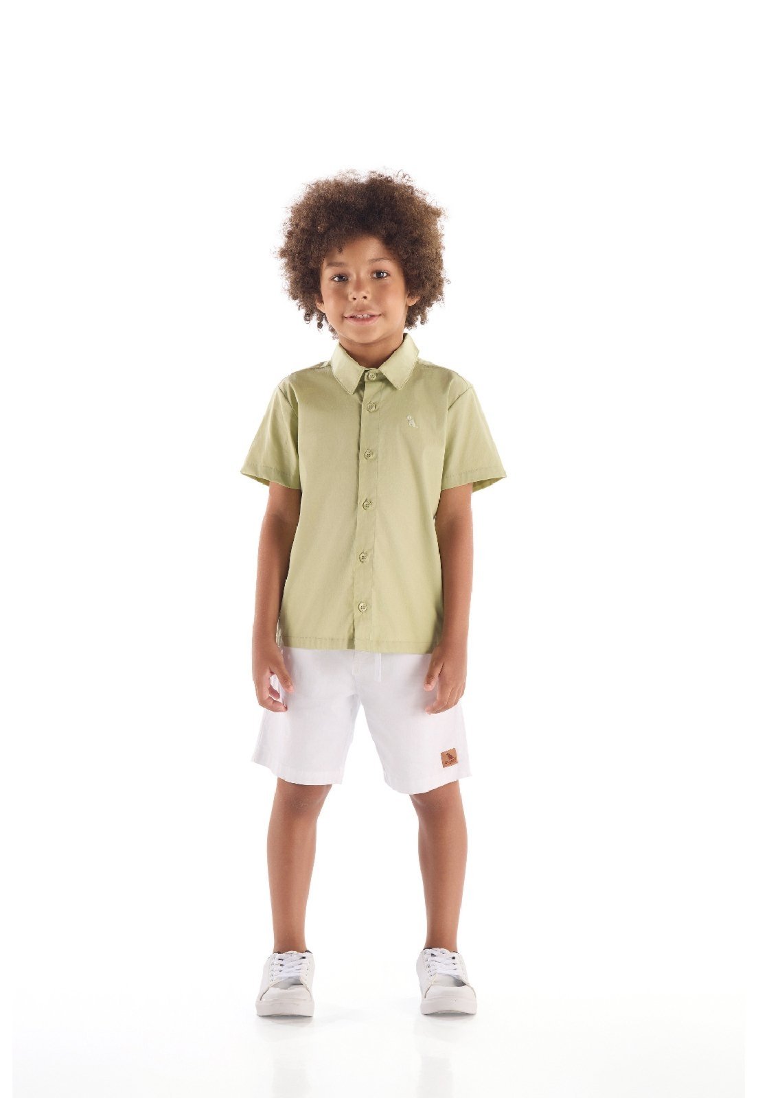 Infantil - Camisa Social em Tricoline Quimby Verde