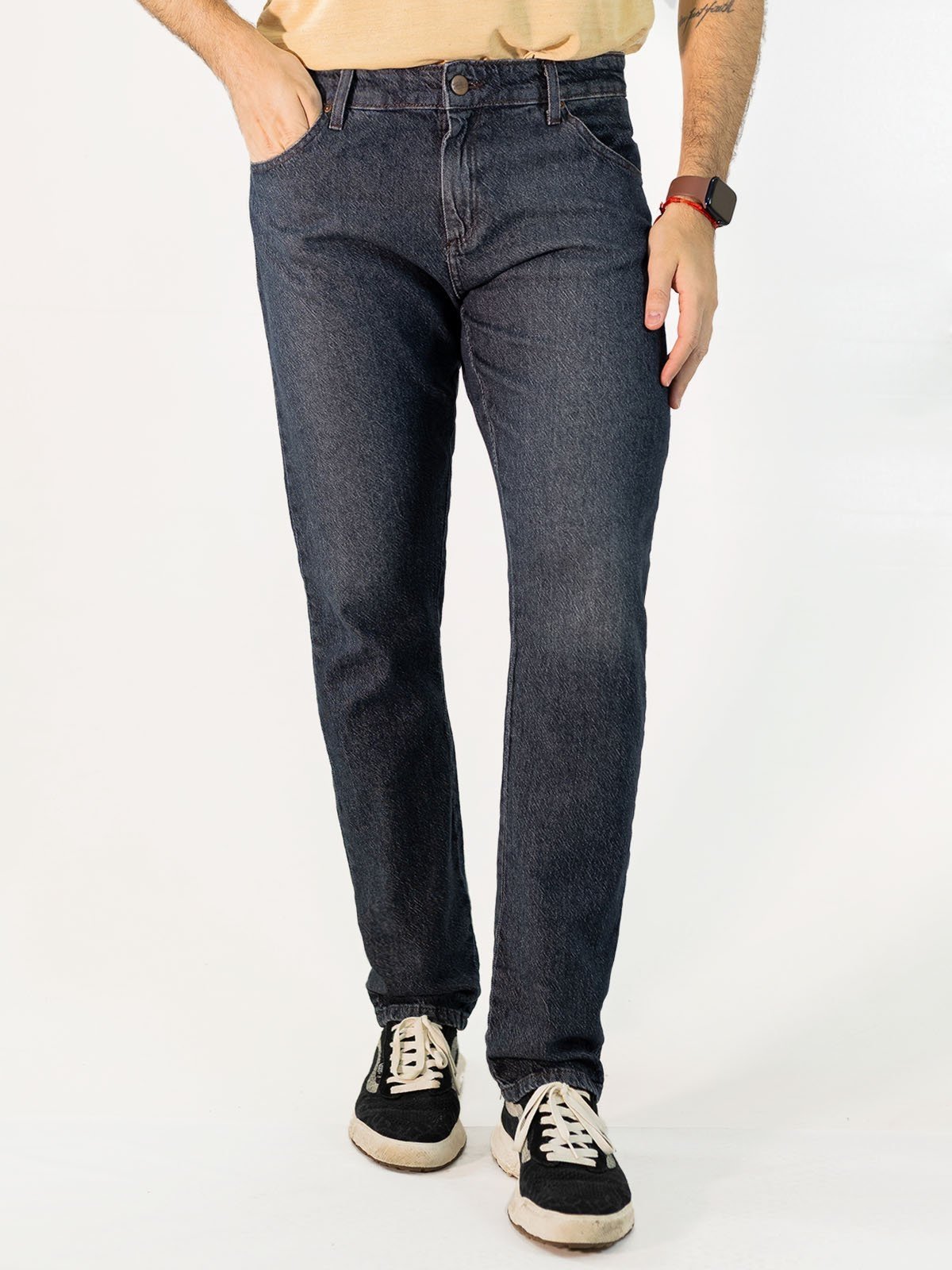 Calça Jeans Escura Masculina Texturizada Slim Elastano Anticorpus