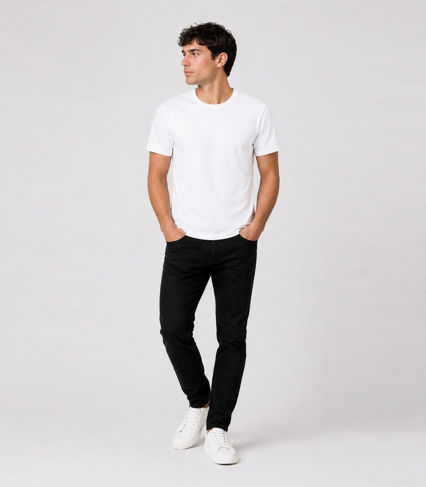 Camiseta Masculina Manga Curta Básica Select Branco
