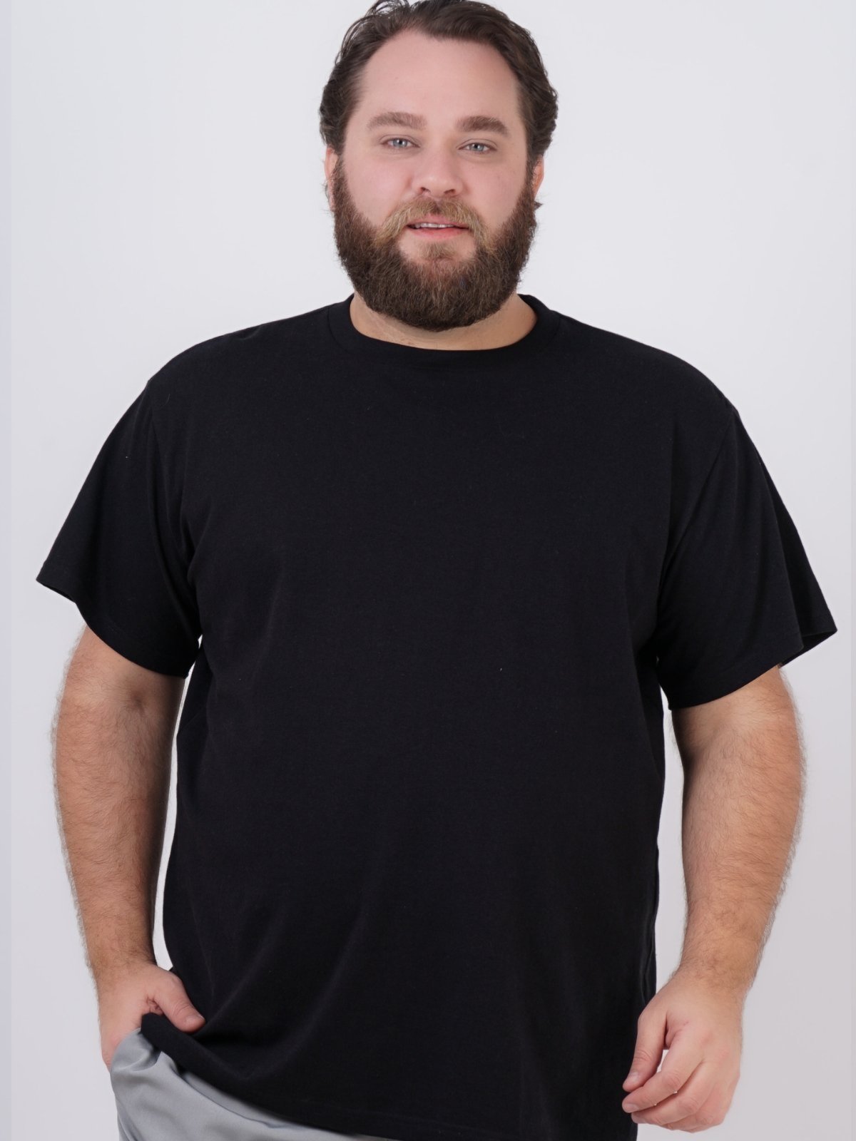 Vista 3 Camiseta SH Fashion Masculino Preta Confortável Para Dia a Dia preto SH FASHION preto