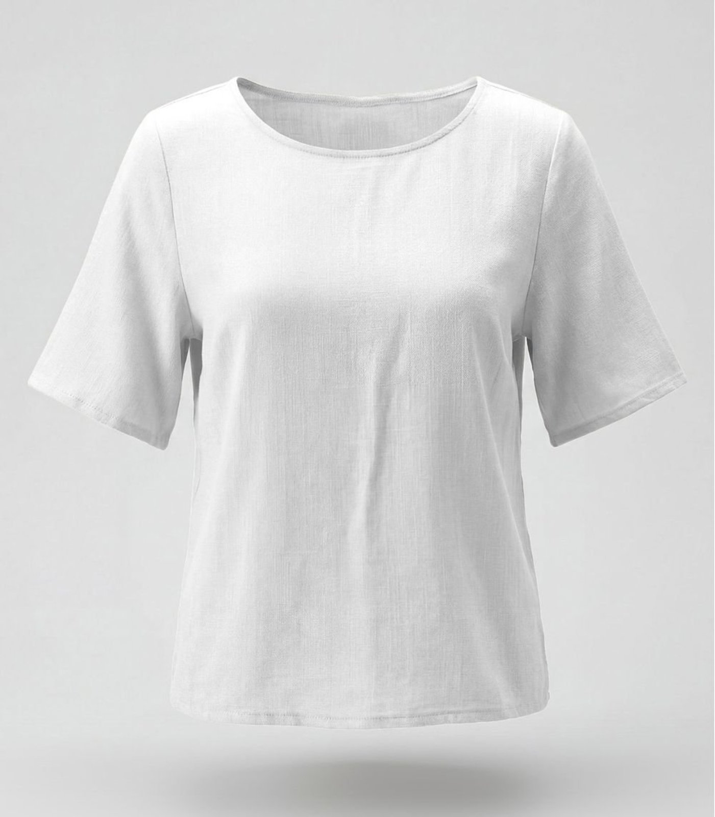 Vista 3 Blusa Cropped Feminina Em Viscose Infinita Cor bege INFINITA COR bege