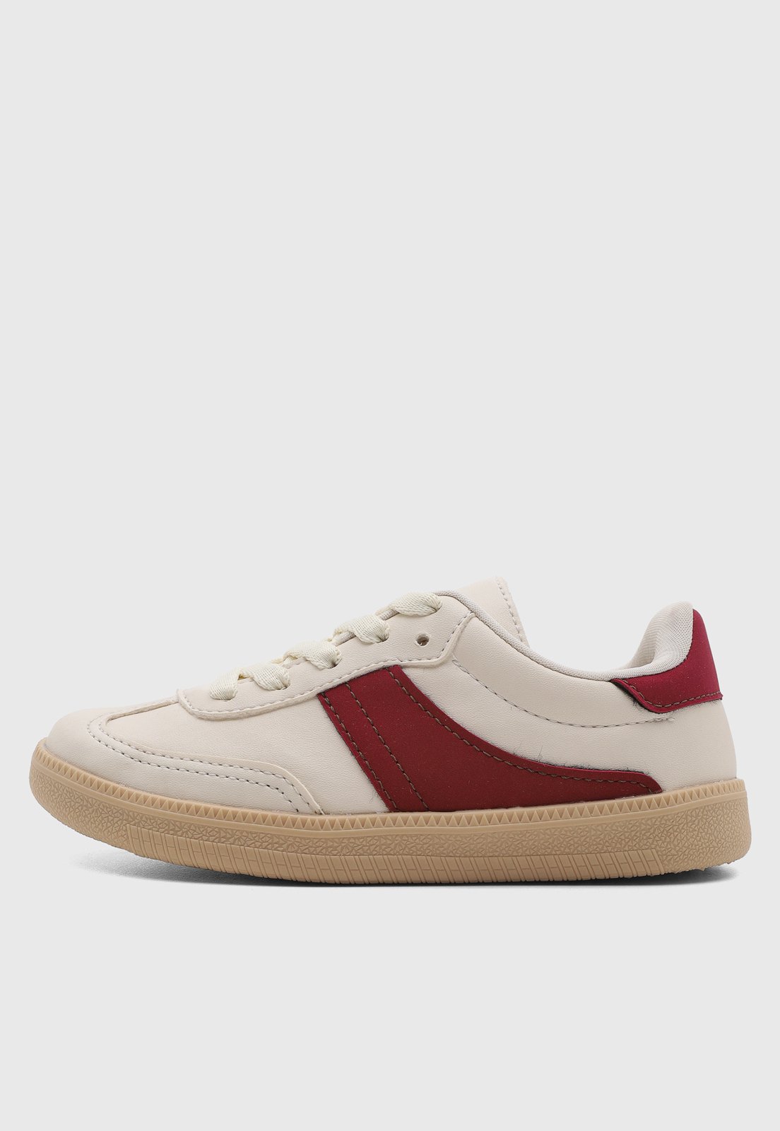 Vista 3 Infantil - Tênis Tricae Casual Detalhe Vermelho Off-White off-white white Tricae off-white white