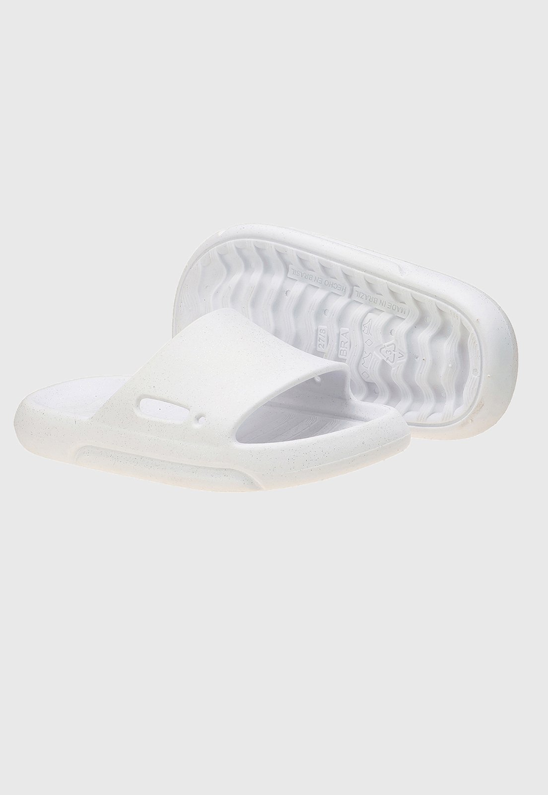 Vista 3 Infantil - Chinelo Nuvem Slide com Glitter Confortável Kidstep branco Kidstep branco