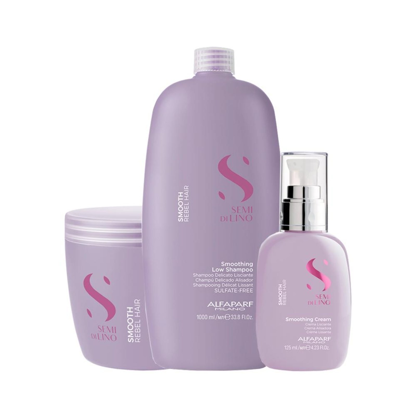 Alfaparf Semi Di Lino Smooth Shampoo, Máscara e Creme