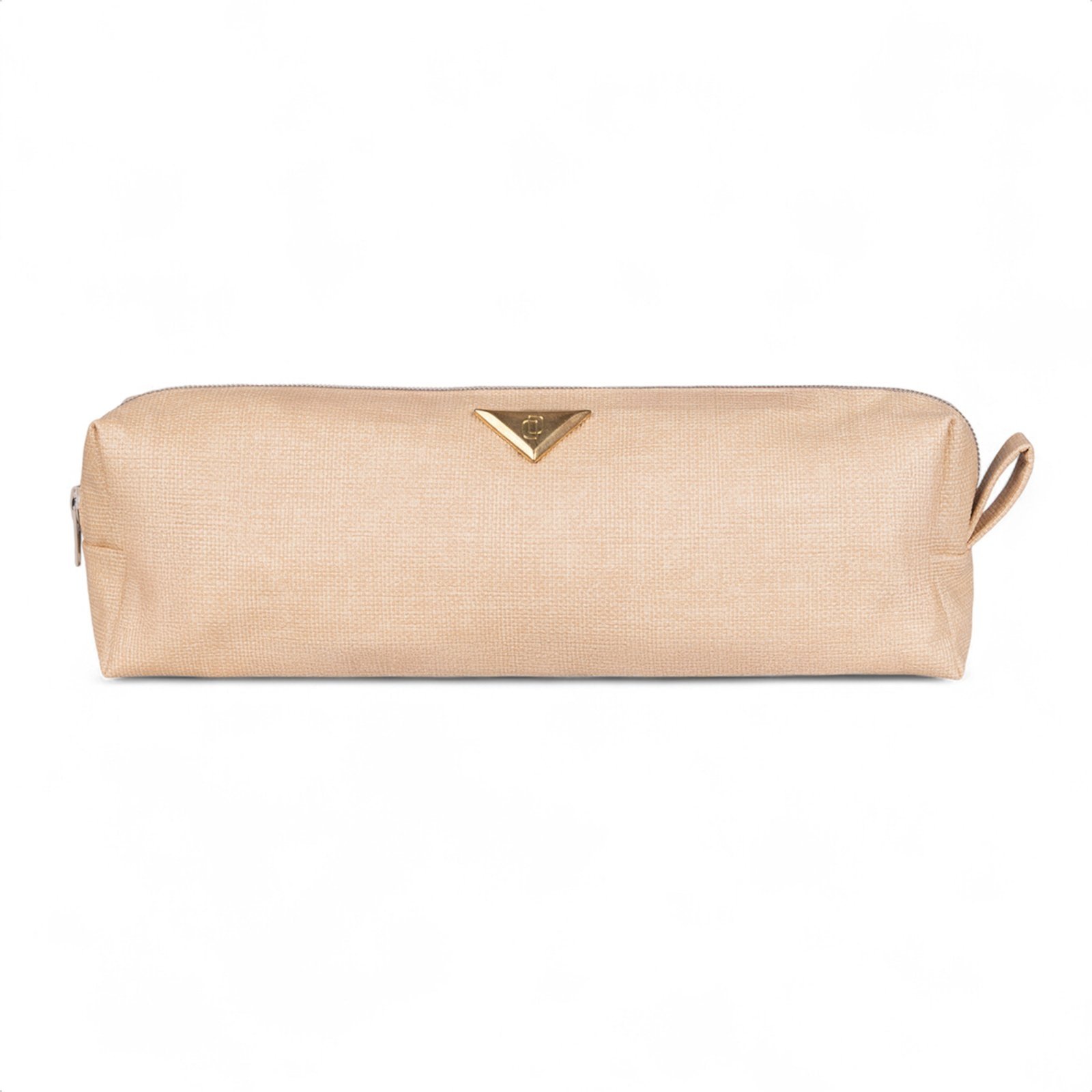 Vista 2 Bolsa Nécessaire Feminina Média Funcional Estilo Artesanal Domidona bege Domidona bege