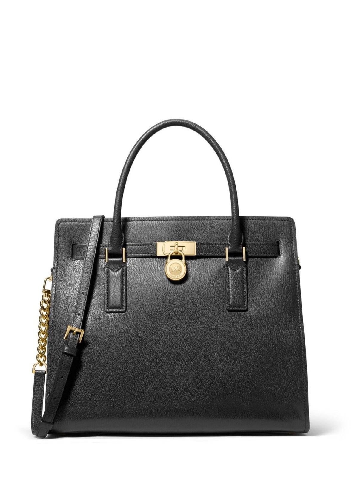 Vista 2 Bolsa Tiracolo Hamilton Moderne Grande Em Couro 30F5GNXS3L001 Michael Kors preto Michael Kors preto