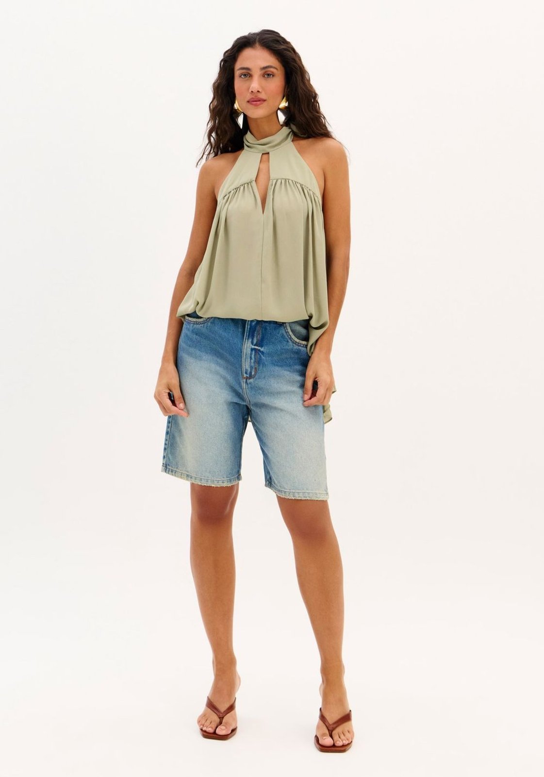 Bermuda Jeans Comfort Cintura Alta My Favorite Things