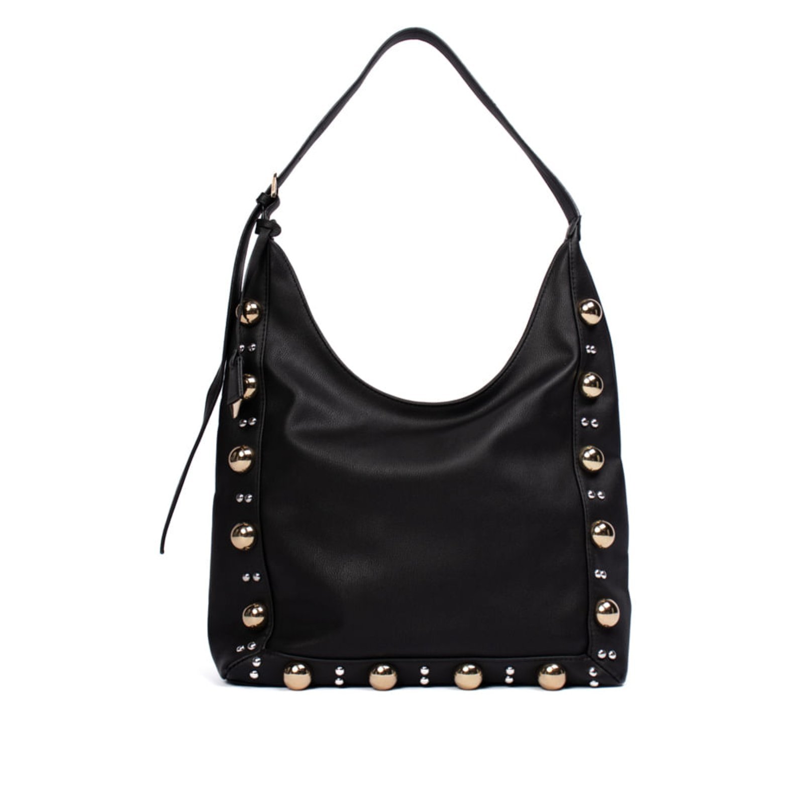 Bolsa Feminina Via Marte Tote Napa Aplicações Grande Preto