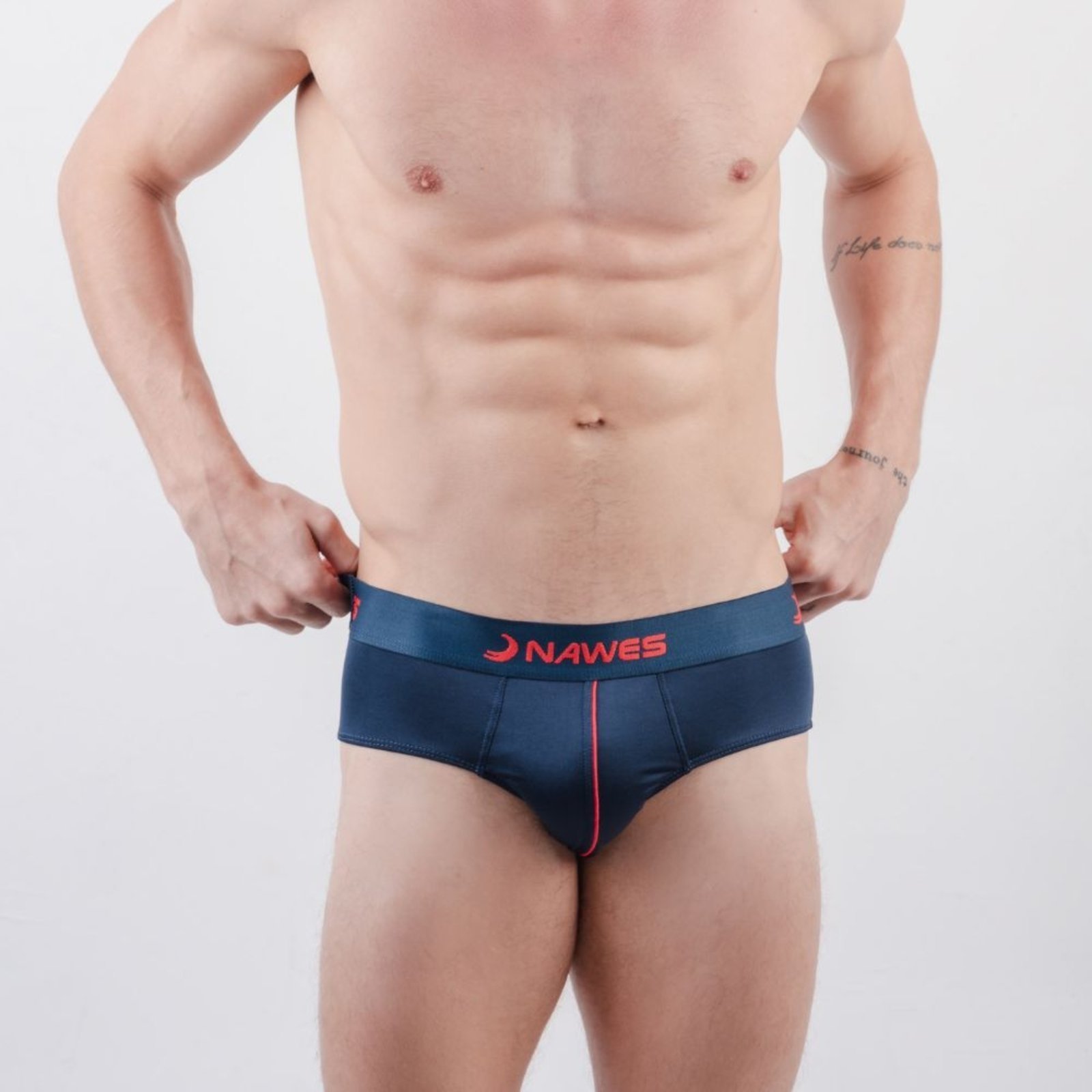 Cueca Nawes Slip em Microfibra com Elástico Exposto e Viés N17 C/3