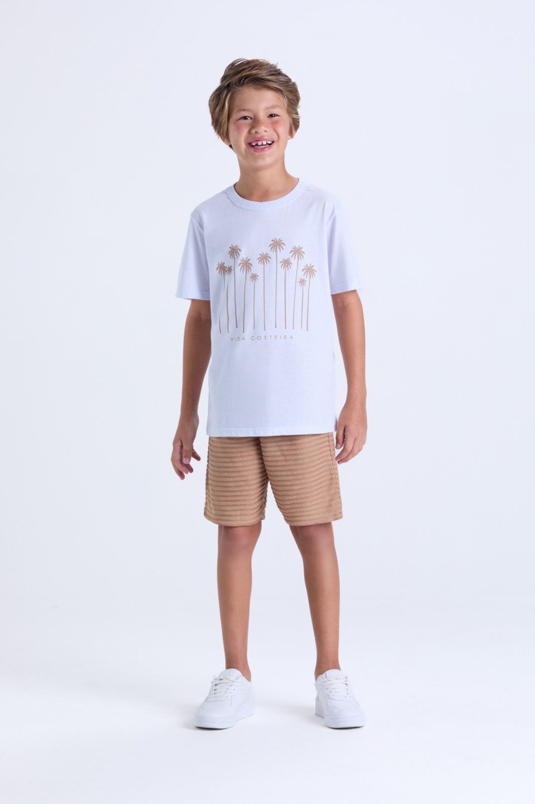 Vista 2 Infantil - Conjunto Menino de Verão Tropical VIDA COSTEIRA branco VIDA COSTEIRA branco