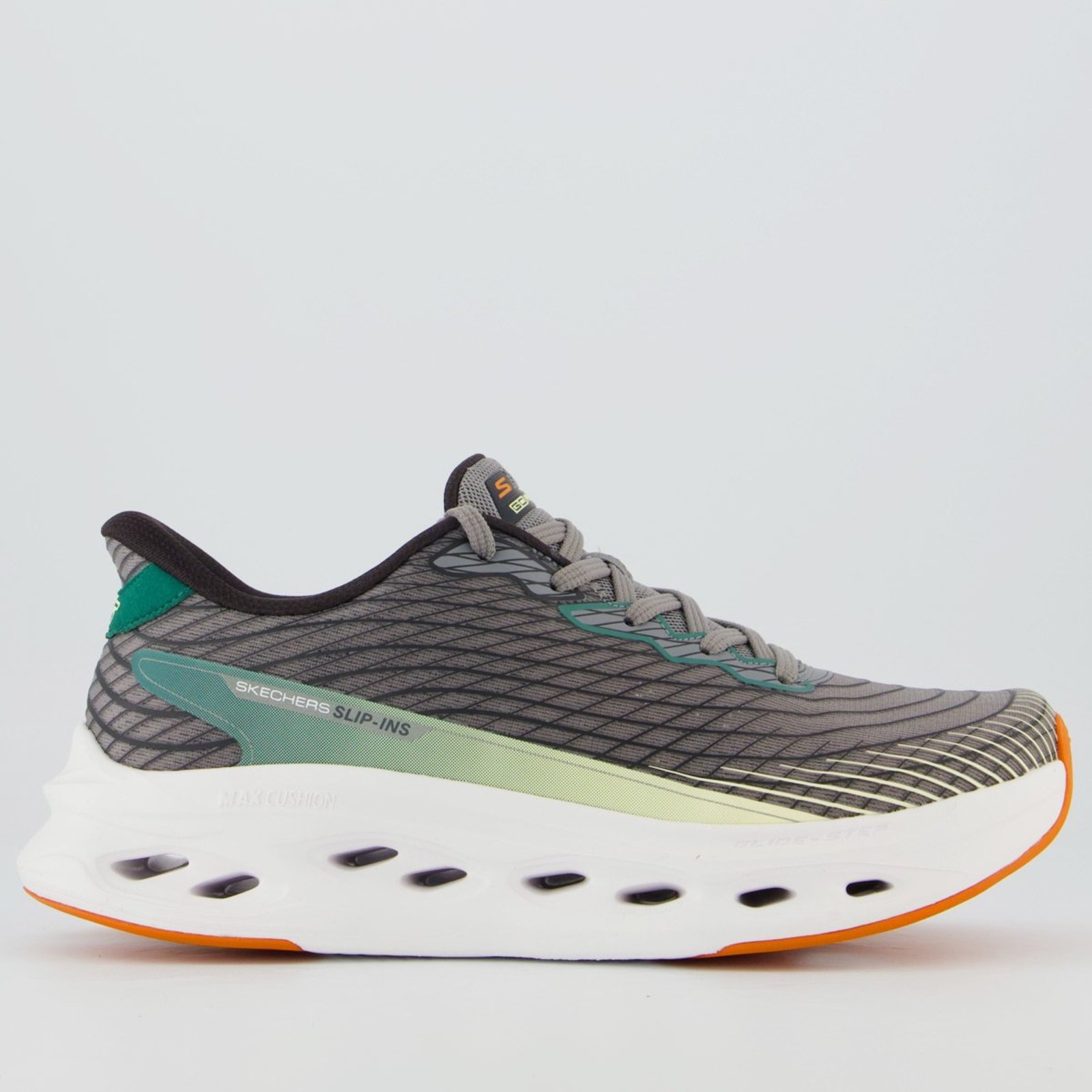 Tênis Skechers Max Cushioning Glide-Step Cinza Escuro