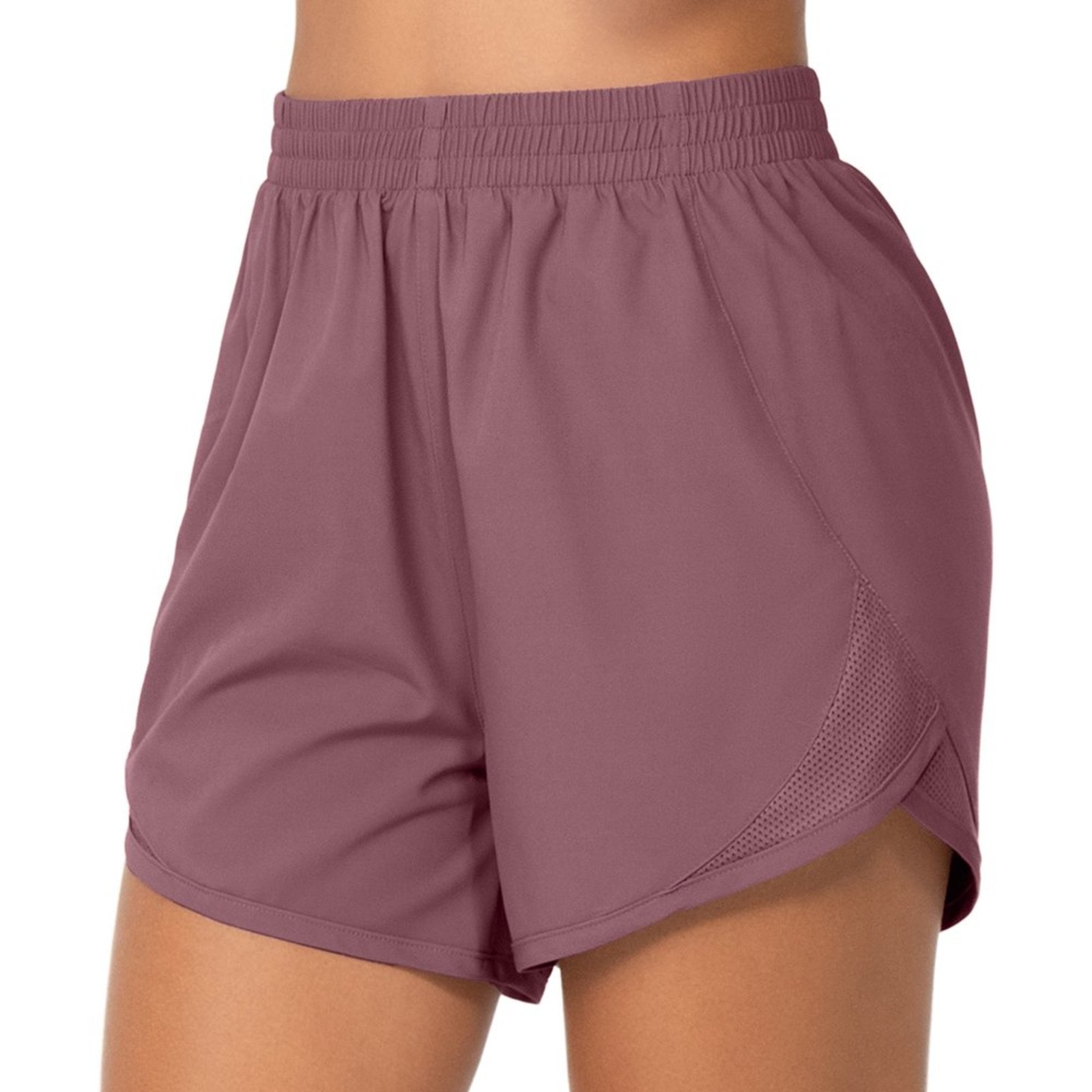 Short Fitness Laterais Tecido Respirável Rosa