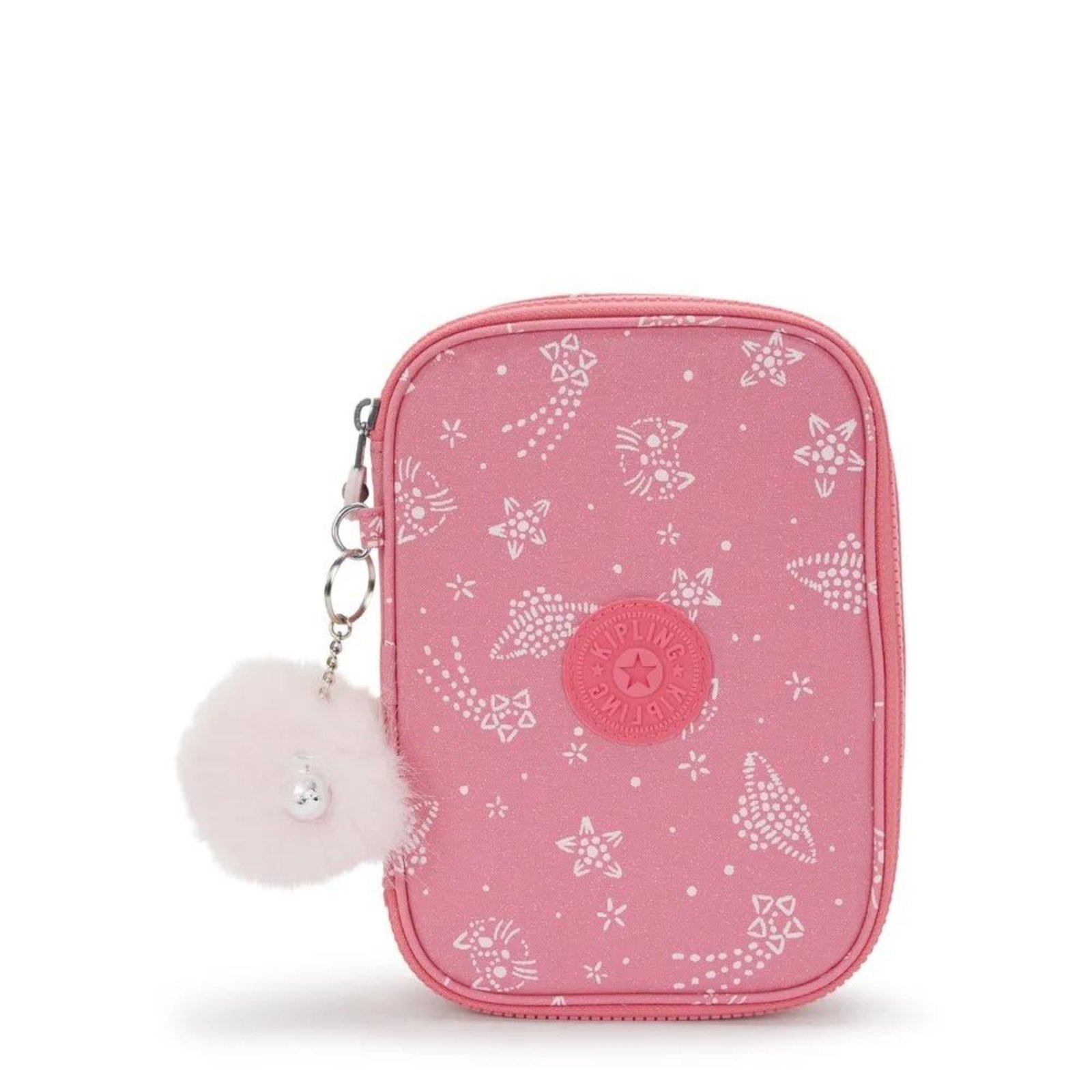 Vista 2 Infantil - Estojo Kipling 100 Pens Glitter Cats rosa Kipling rosa