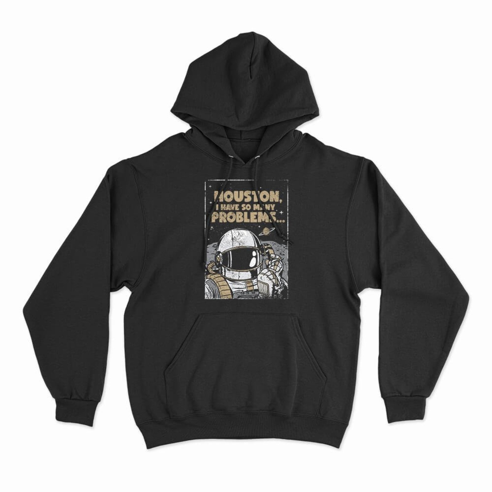 Moletom Com Capuz Houston - Preto - Casual - Studio Geek