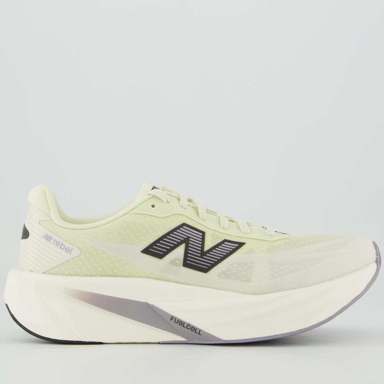 Tênis New Balance Fuelcell Rebel V5 Branco e Verde Claro