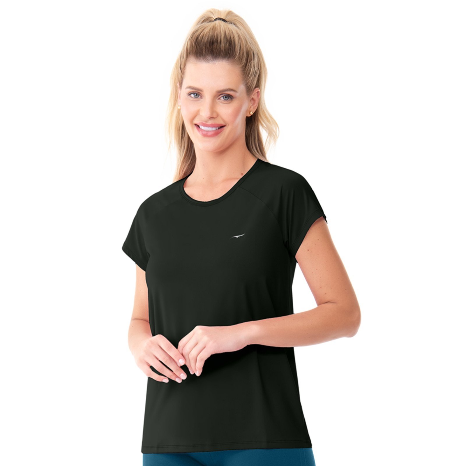 Camiseta Fitness Lisa Preta Zee Rucci