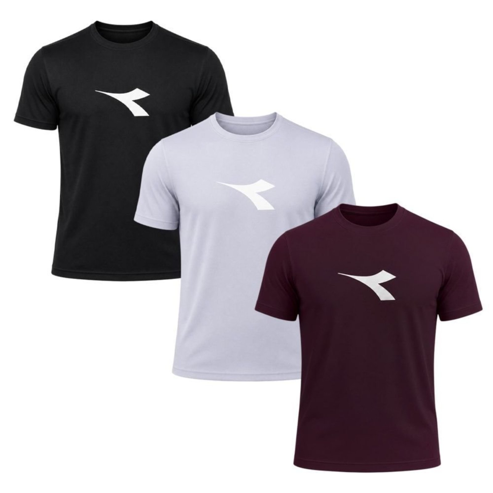 Kit 3 Camisetas Diadora Big Logo Masculino - Preto - Diadora