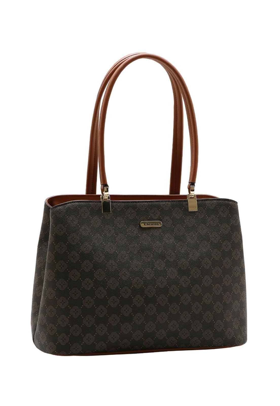 Bolsa Feminina Chenson Ombro Elemento Gráfico 3485879 Café