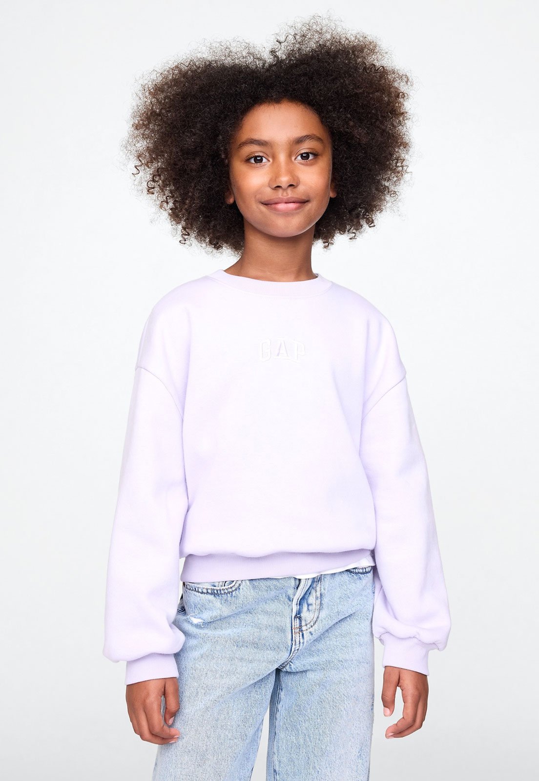 Infantil - Blusa de Moletom GAP Logo Lilás