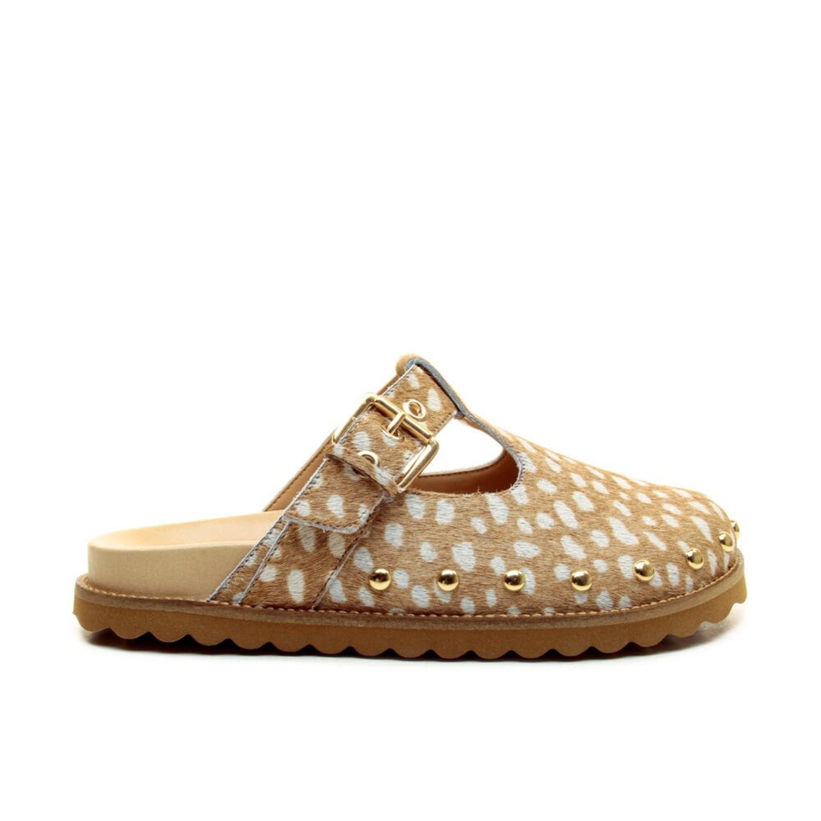 Mule Clog Couro Animal Print Cecconello 2909002-2
