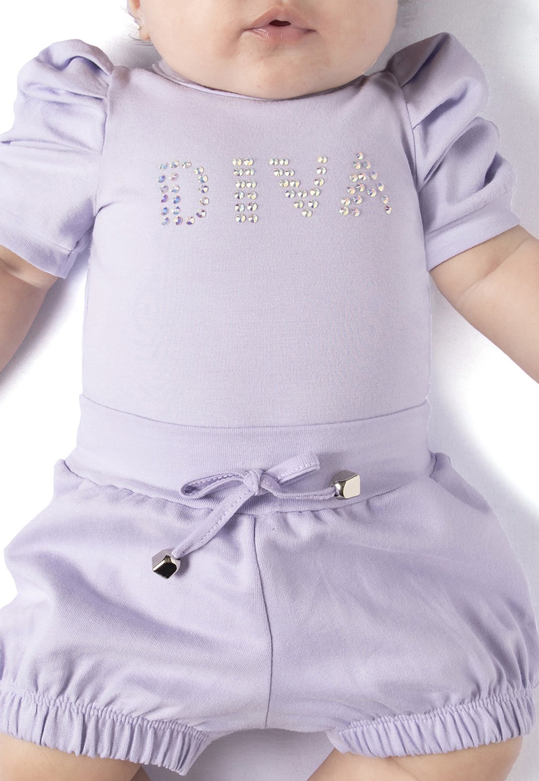 Vista 3 Infantil - Conjunto Body Short Lilás TMX Vigat roxo Vigat roxo