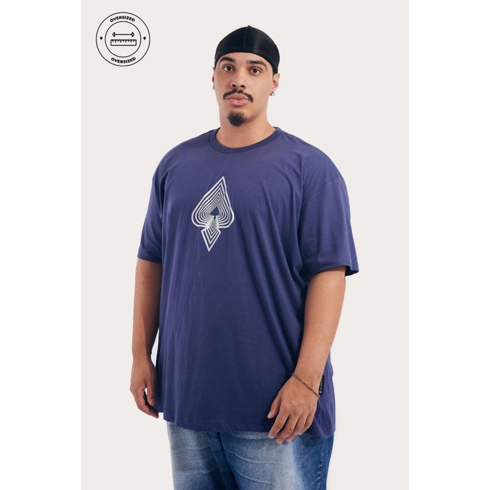T-Shirt Regular M/C Oversized Espada Ref Marinho Chronos