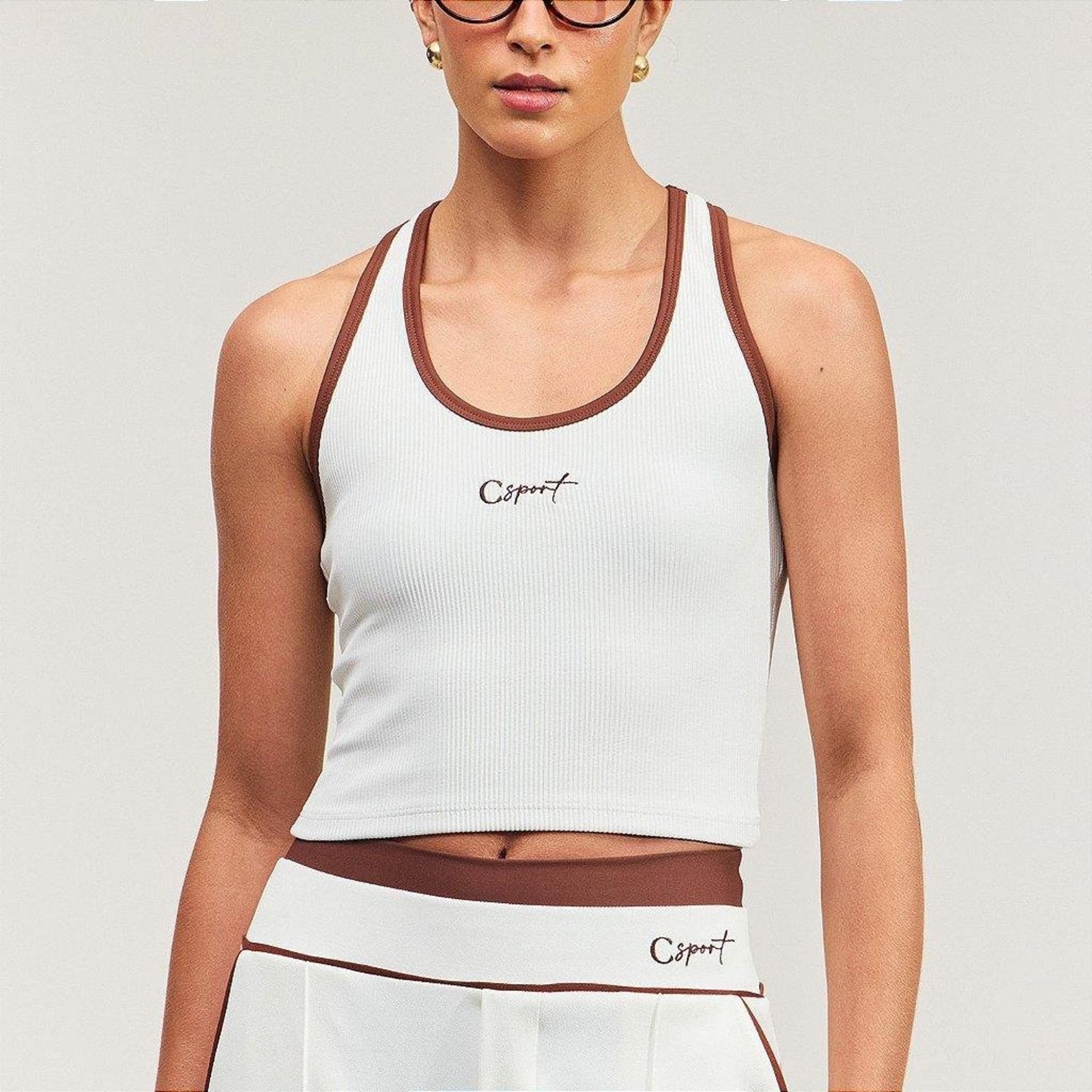 Regata Colcci Slim Malha Sport PR27 Feminina Off Natural Off-white