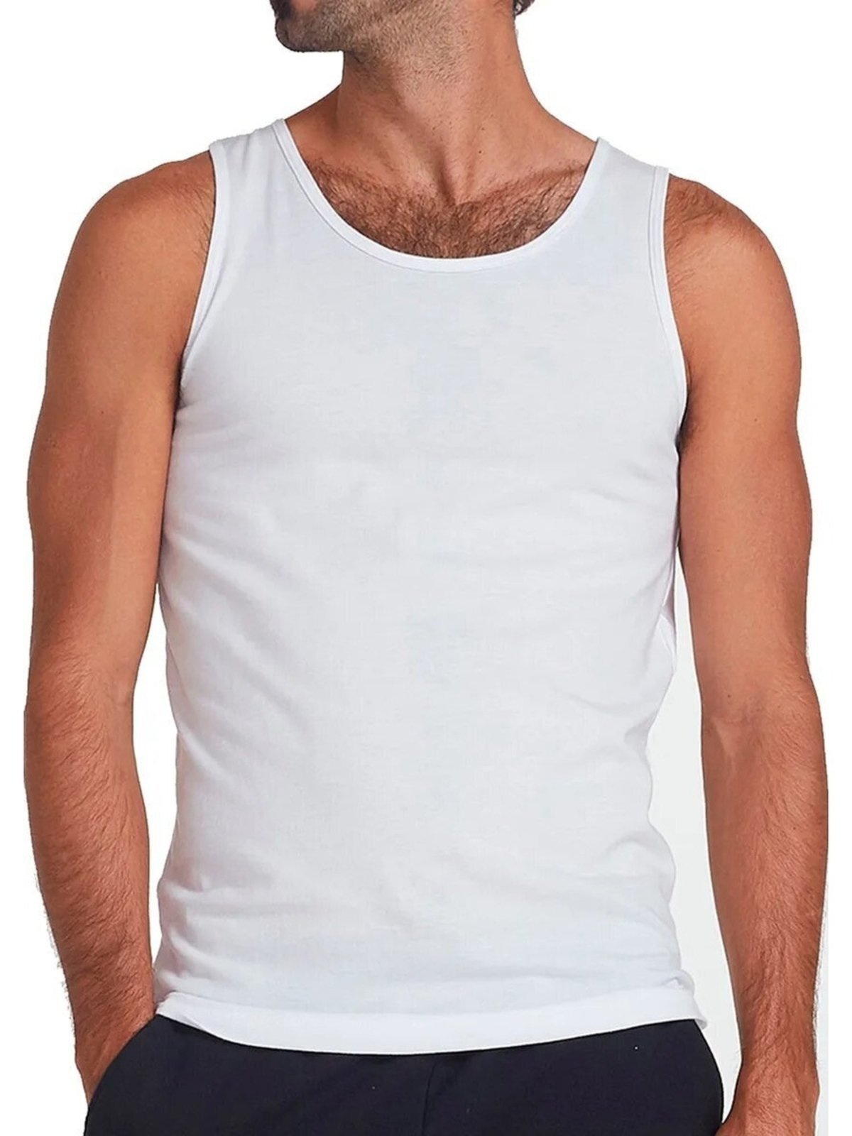 Vista 3 Kit com 3 Camisetas Regata Masculina Hering 0199 branco Hering branco