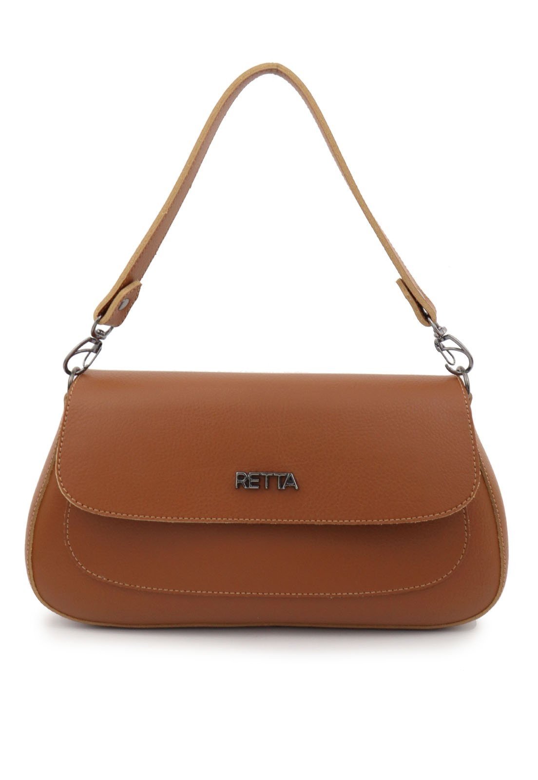 Vista 2 Bolsa Feminina Transversal Pequena Para Festa de Ombro e Mão Retta Oficial Caramelo preto preto