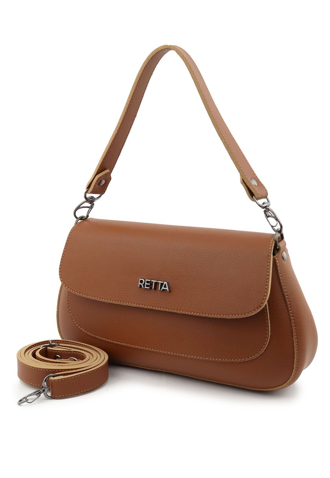 Vista 3 Bolsa Feminina Transversal Pequena Para Festa de Ombro e Mão Retta Oficial Caramelo preto preto
