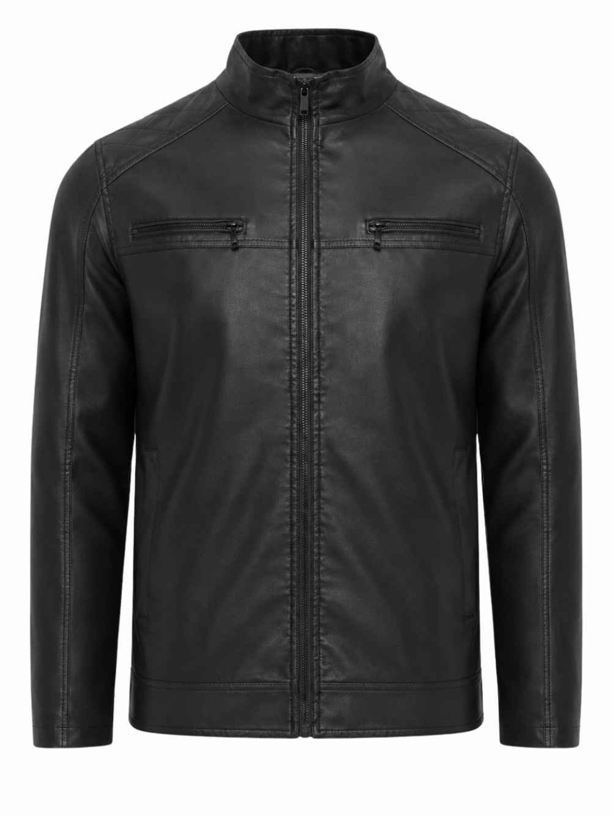 Jaqueta Masculina PU com Zíper e Forro Interno Crocker - 51076