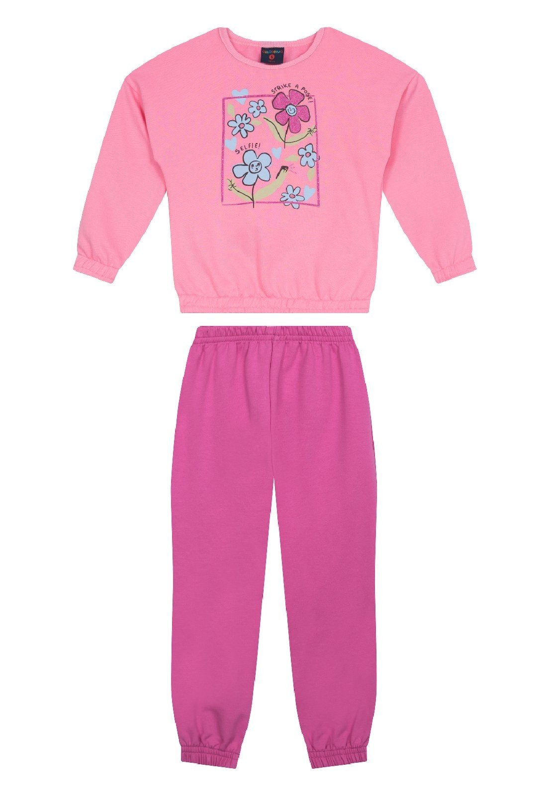Infantil - Conjunto para Menina de Blusão e Calça Guloseima Pink