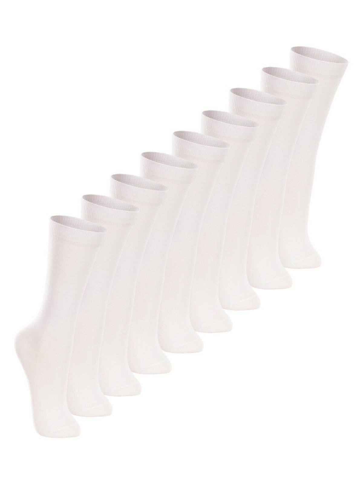 Vista 2 Kit 9 Pares de Meias 3/4 Lupo Lupo branco