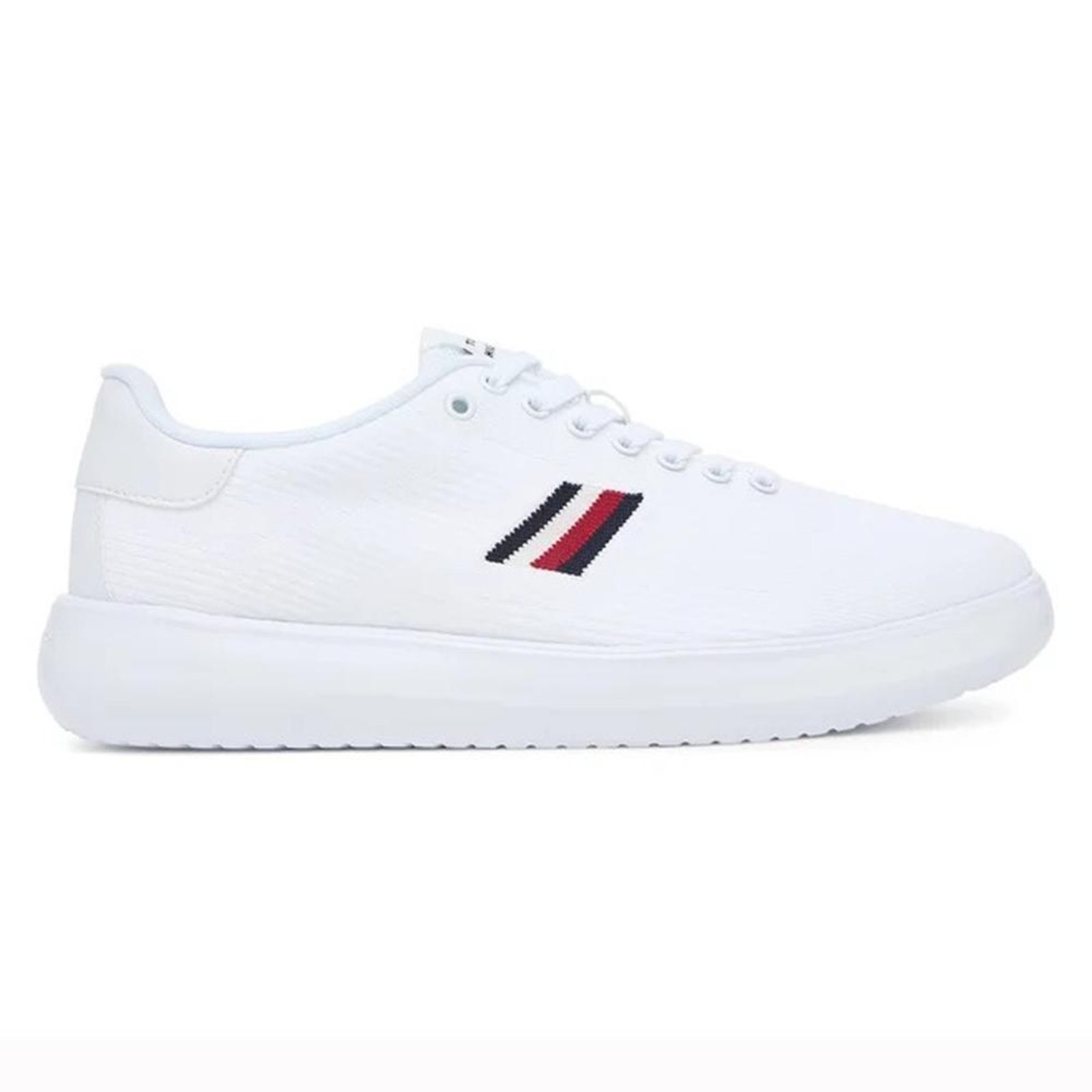 Vista 2 Tênis Tommy Hilfiger Modern Lightcup Knit Masculino White branco white Tommy Hilfiger branco white