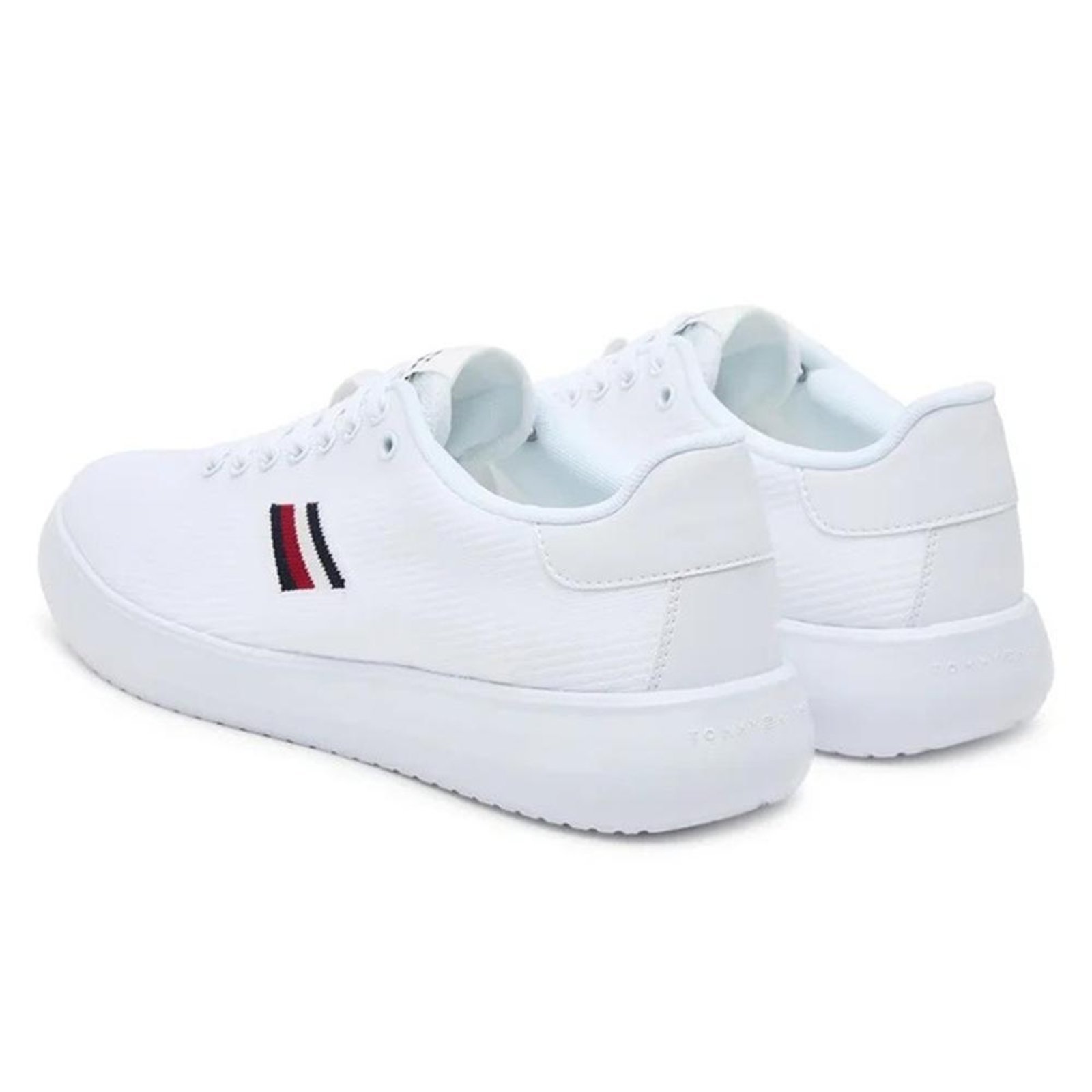 Vista 3 Tênis Tommy Hilfiger Modern Lightcup Knit Masculino White branco white Tommy Hilfiger branco white