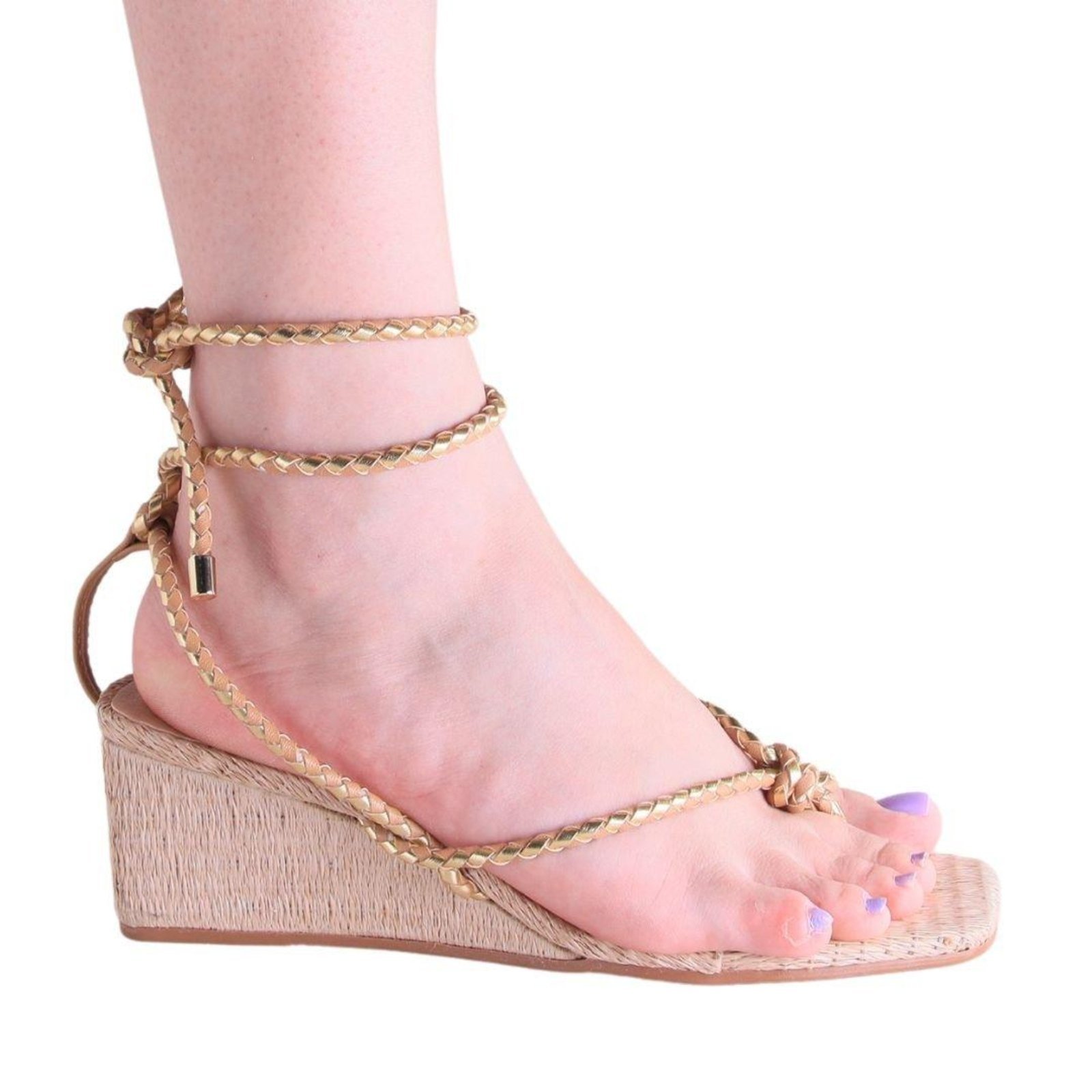 Sandália Feminina Zariff 2055.4668 Palha Ouro Incolor