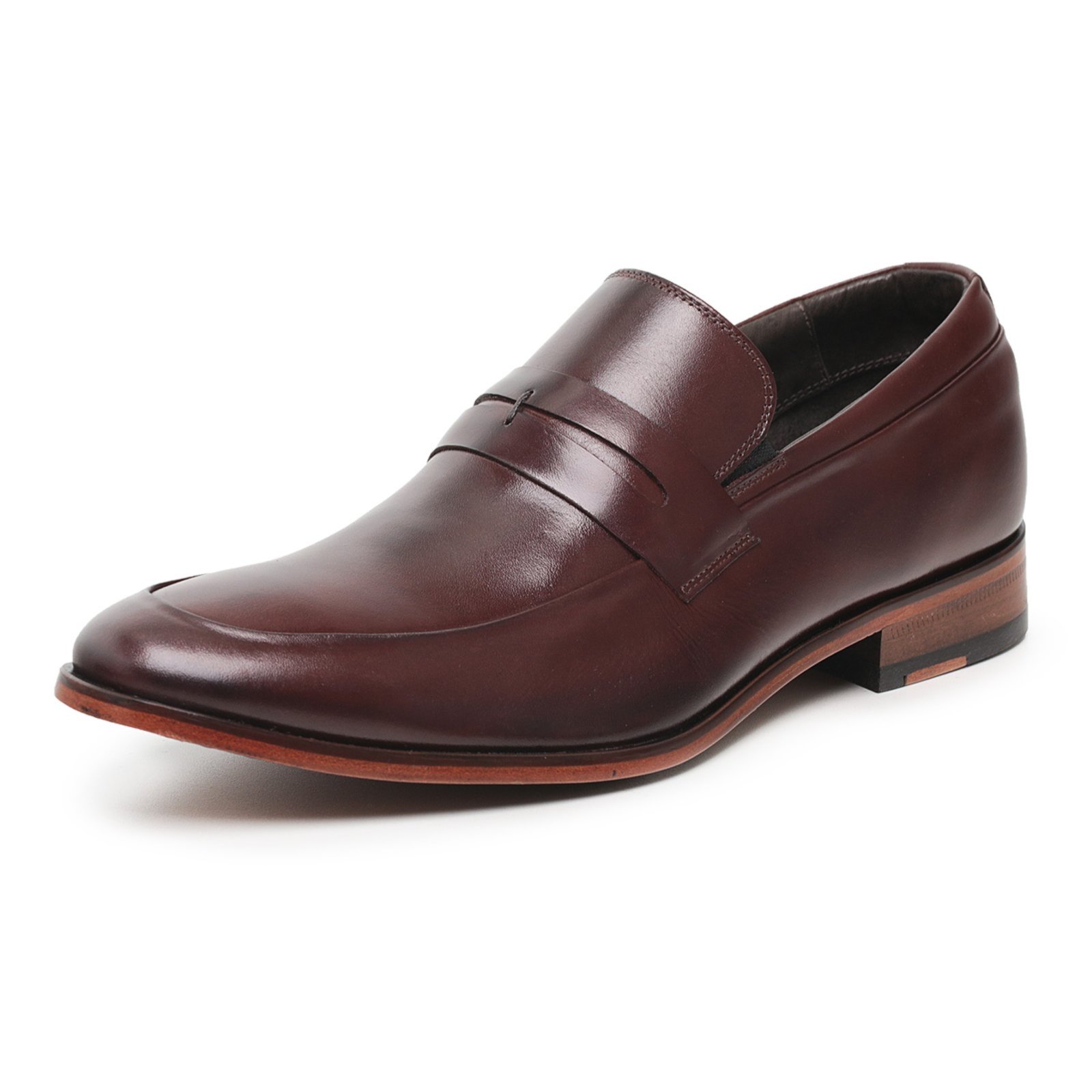 Sapato Classico Social de Couro Loafer Paulo Vieira Cor Tabaco