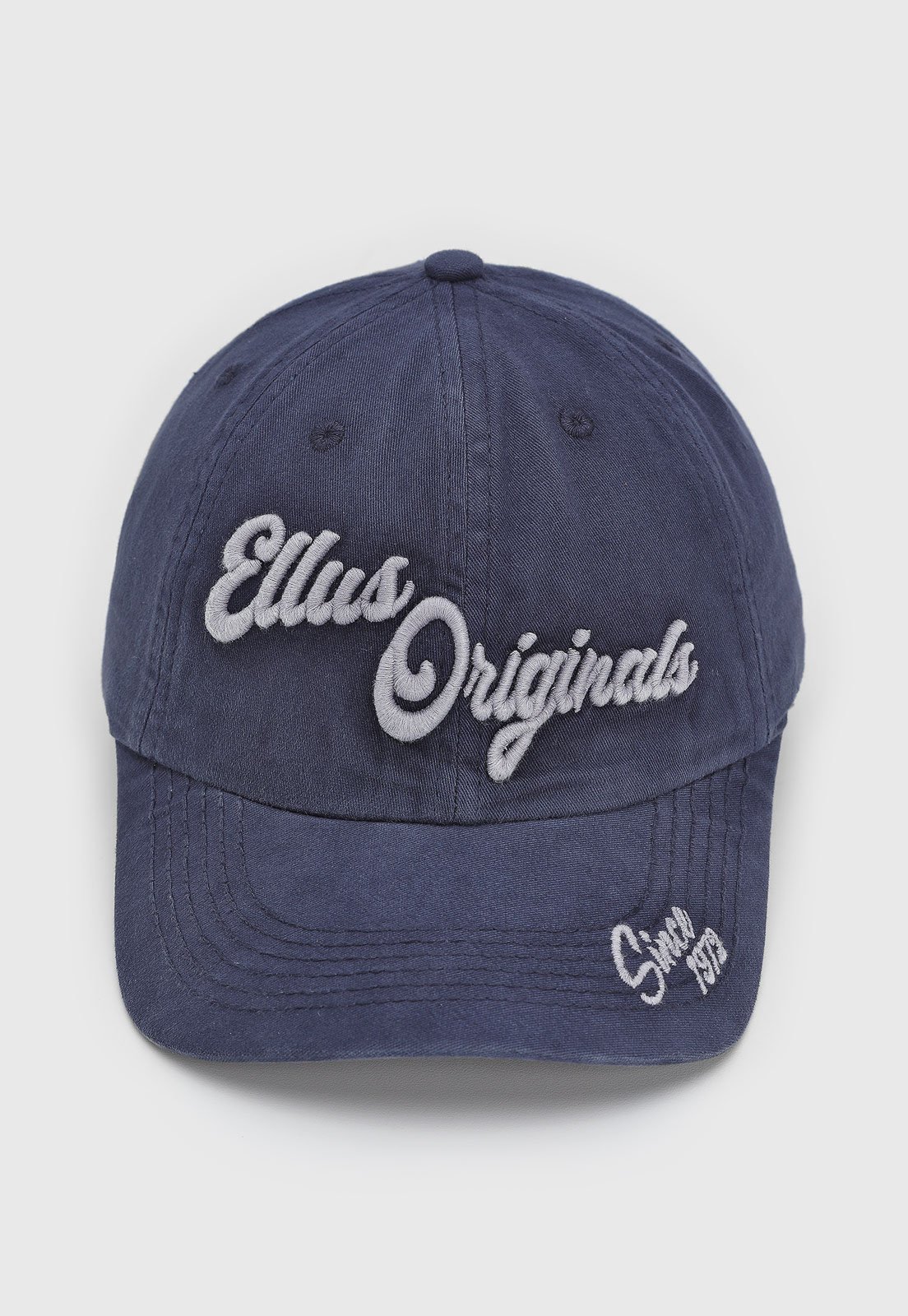 Boné Masculino Ellus Logo Aba Curva Azul-Marinho