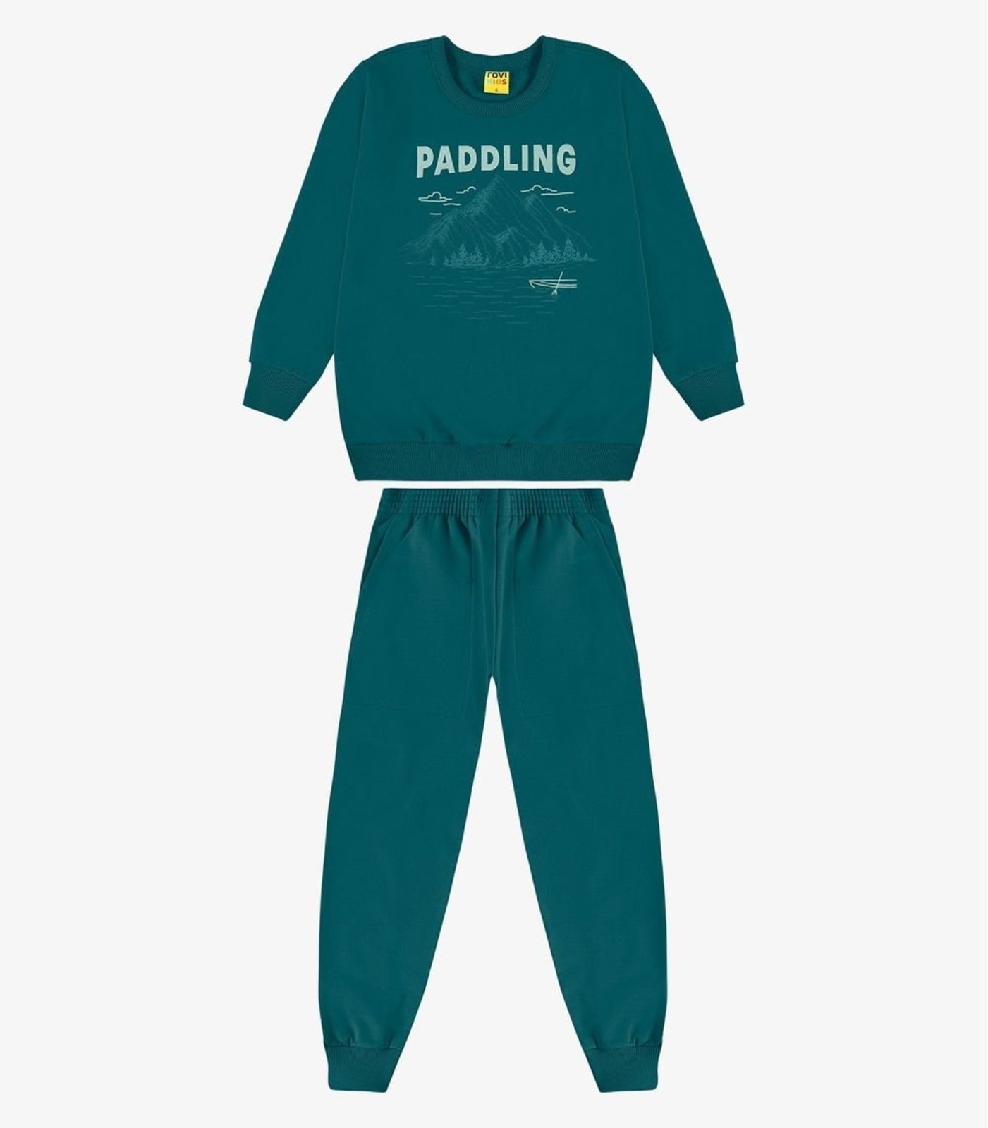 Infantil - Conjunto Blusão e Calça Moletom Rovi Verde