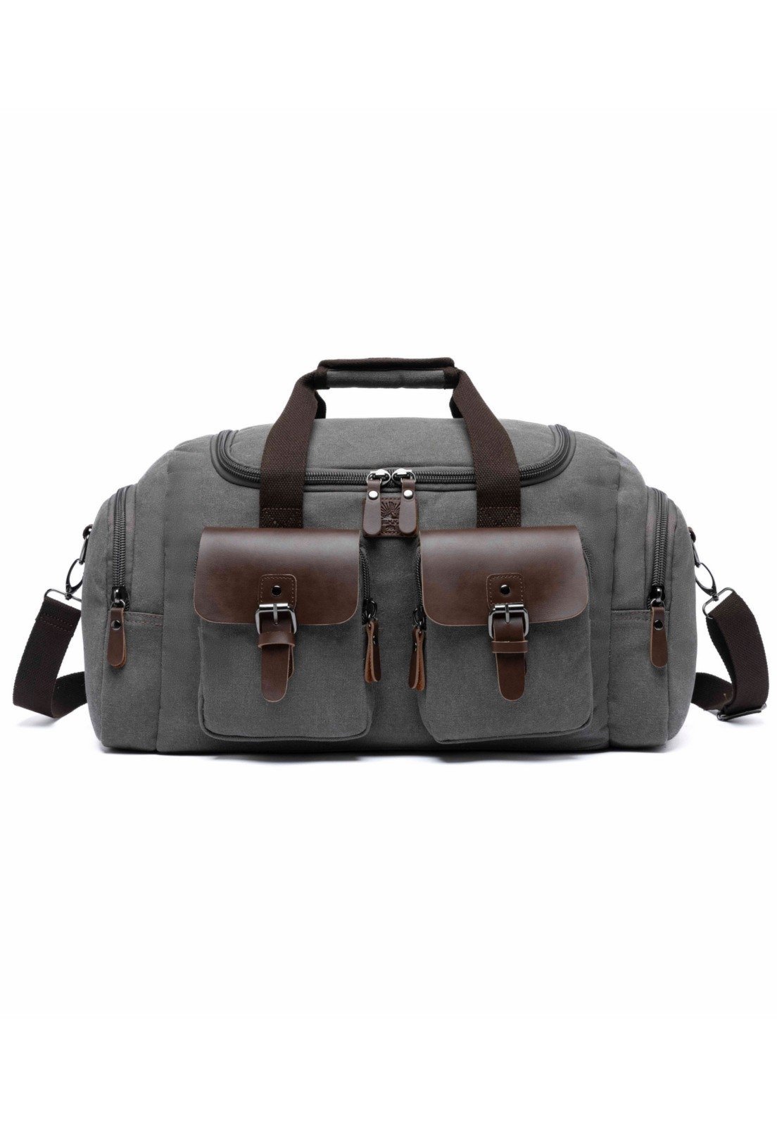Vista 2 Bolsa Mala de Mão Viagem Reforçada Ajustável Unissex TREKKER cinza