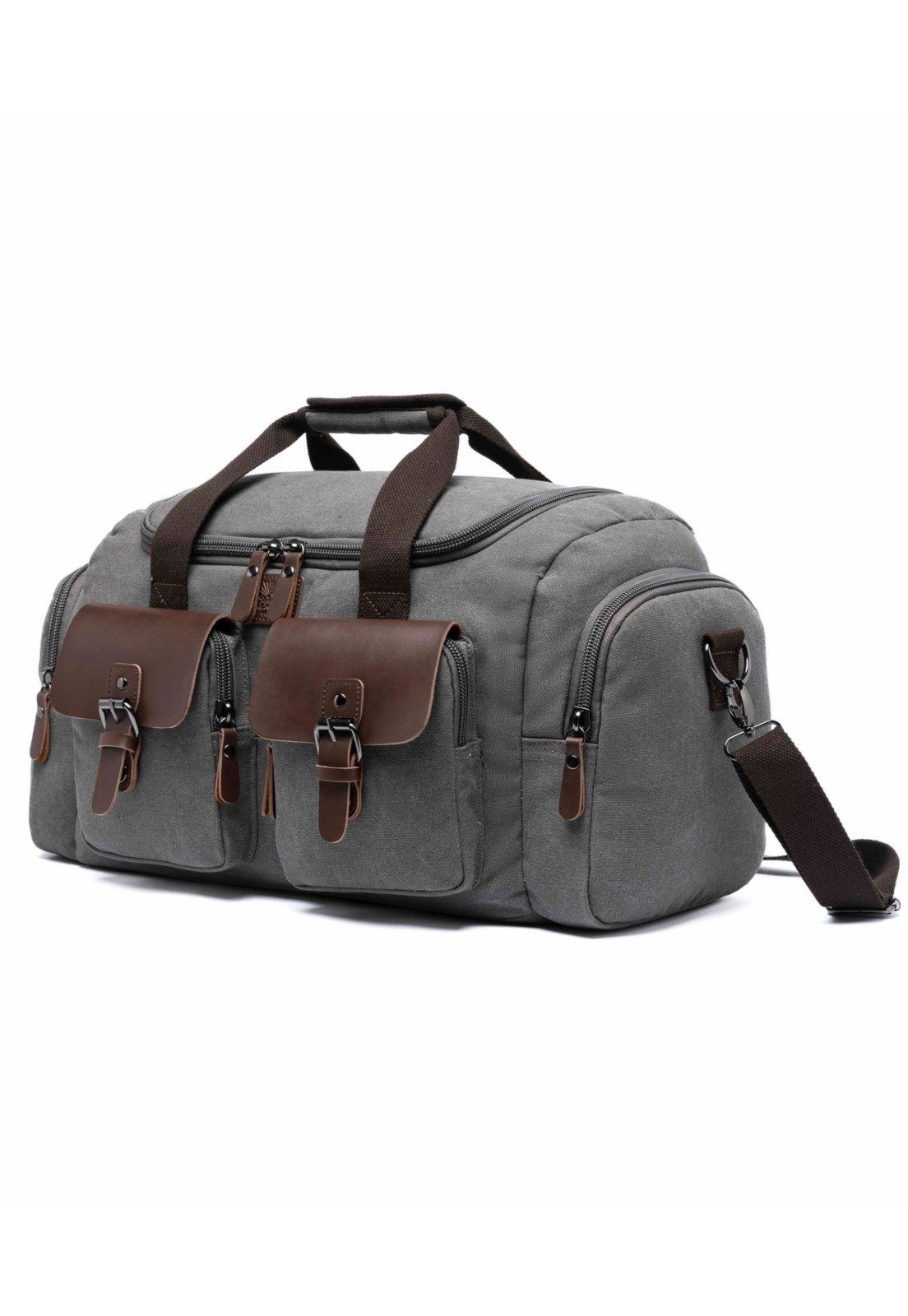 Vista 3 Bolsa Mala de Mão Viagem Reforçada Ajustável Unissex TREKKER cinza
