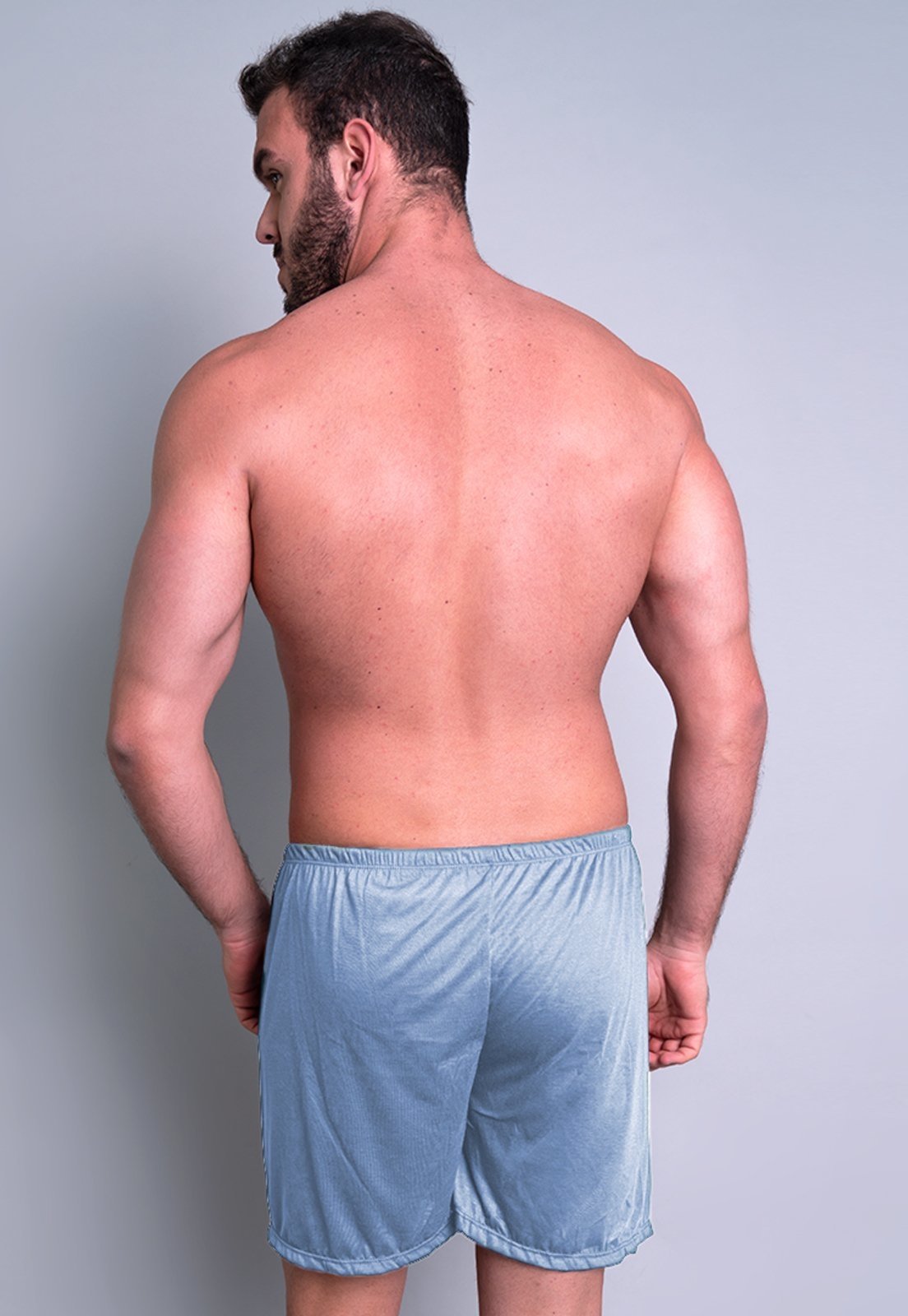Vista 3 Short Curto MVB Modas Pijama De Dormir cinza Mvb Modas cinza
