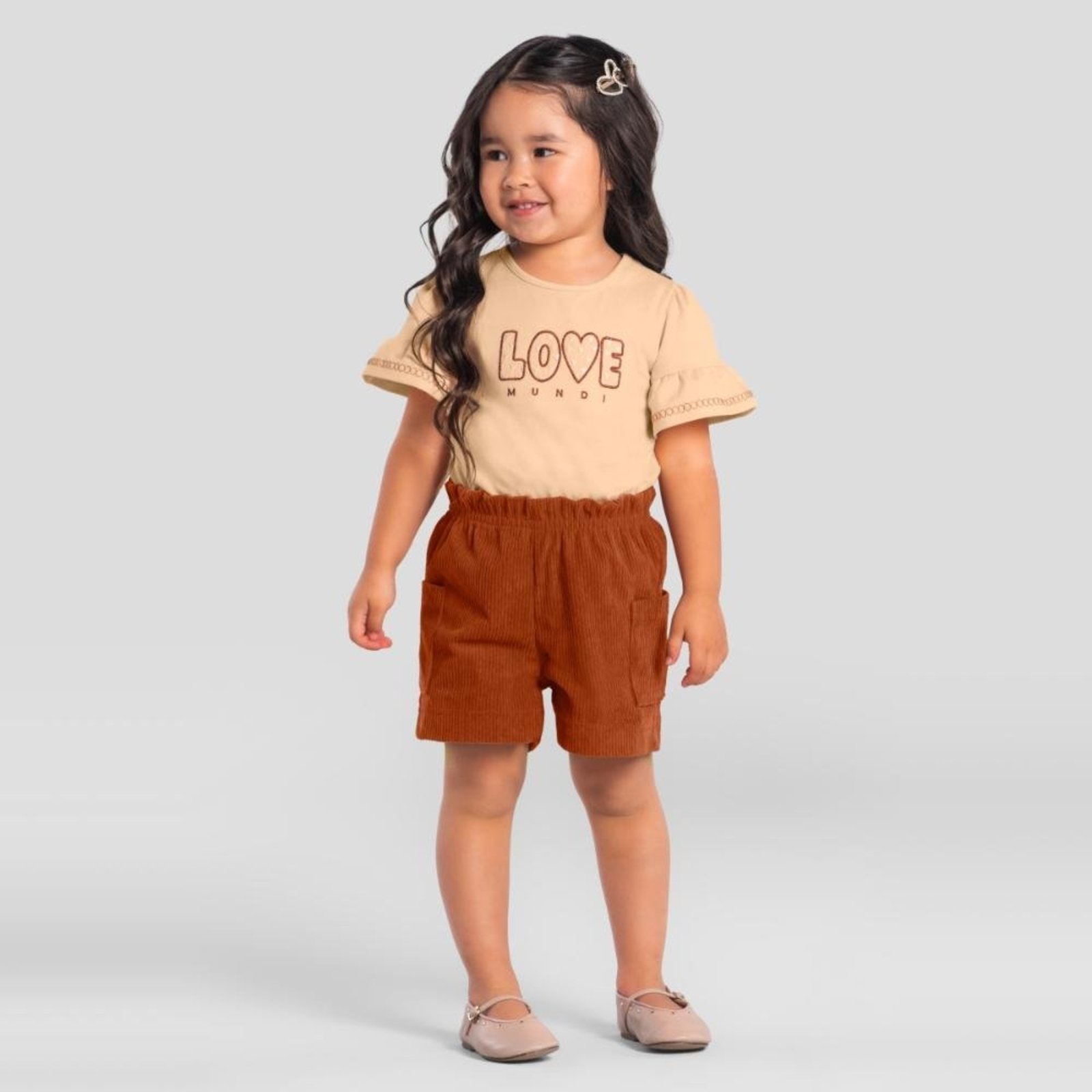 Infantil - Conjunto menina de coração Mundi