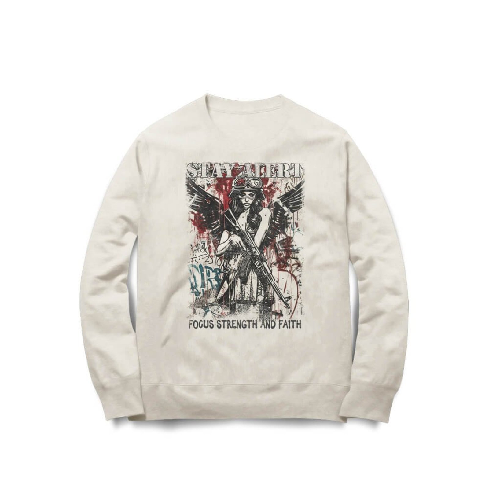 Moletom Stay Alert - Off White - Casual - Studio Geek