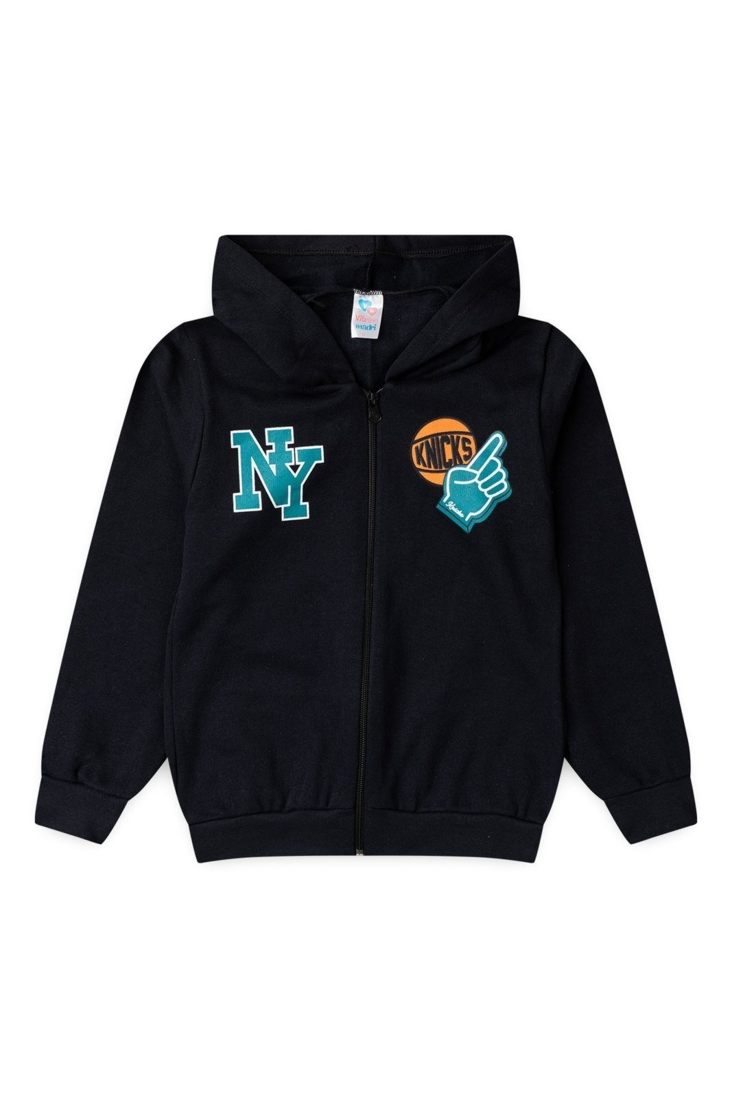 Infantil - Jaqueta Moletom Menino c/ Capuz e Zíper New York Knicks